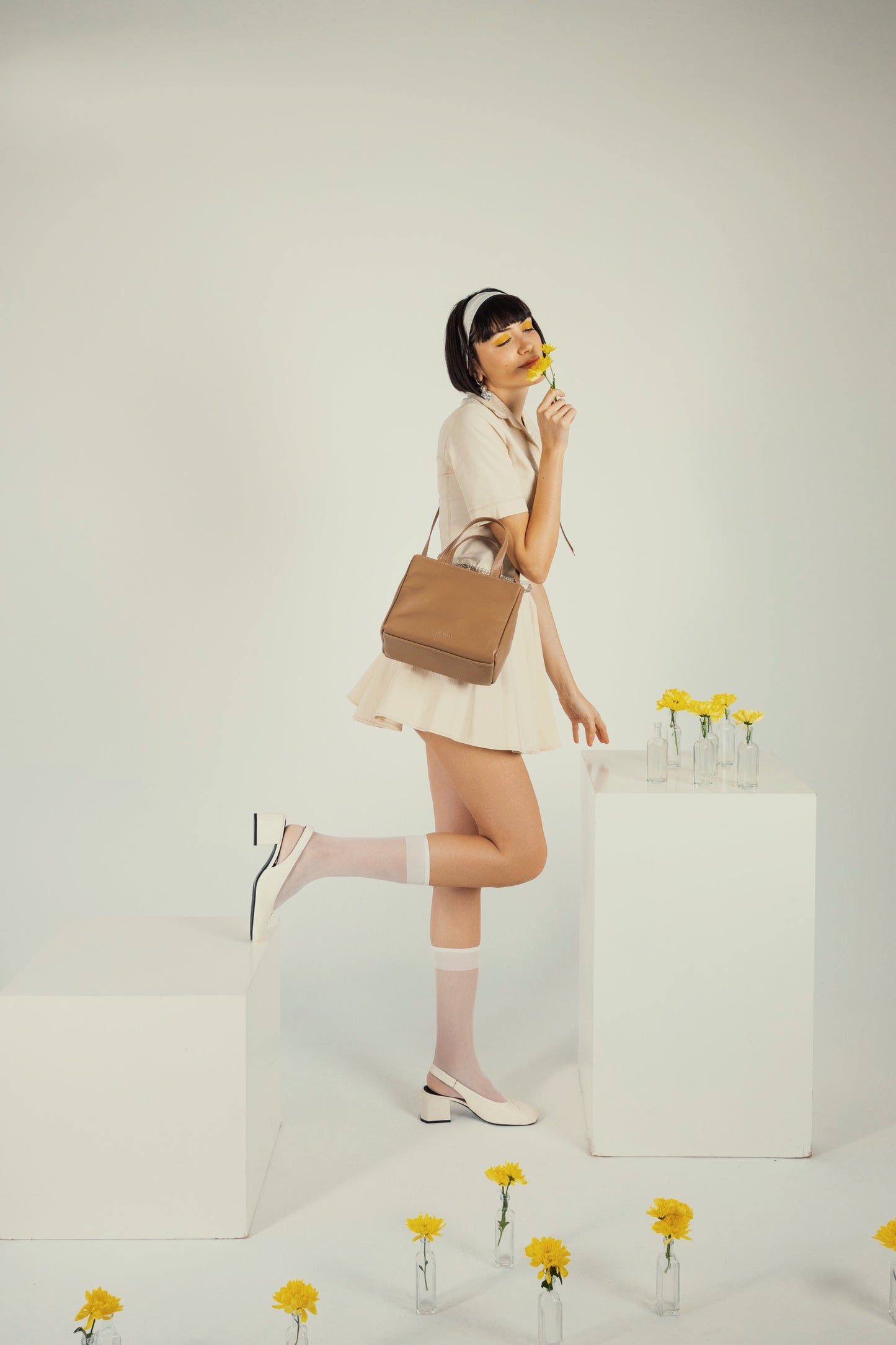 GRACE MINITOTE (nude smooth genuine leather)