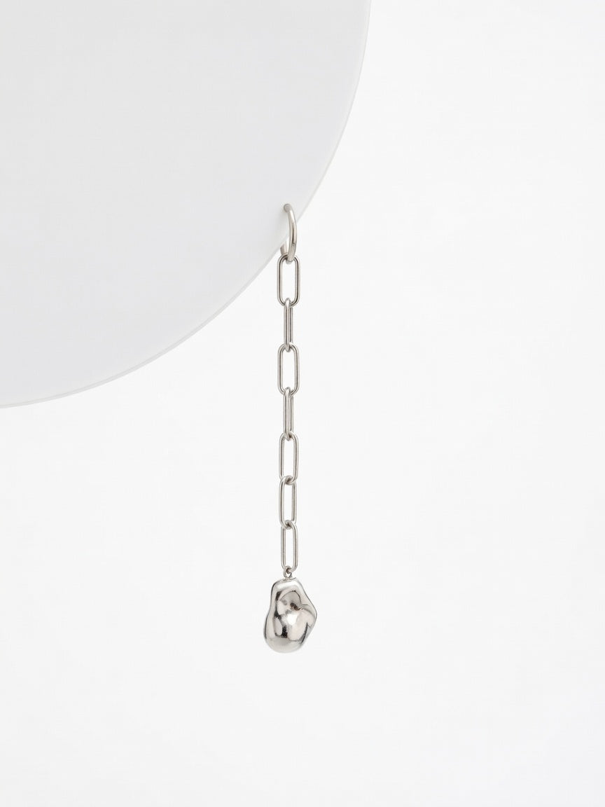 SILVER CHAIN WITH SILVER PEARL (τεμάχιο)
