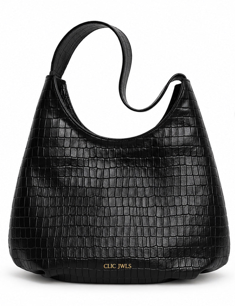 CANDY XL (black croco genuine leather)