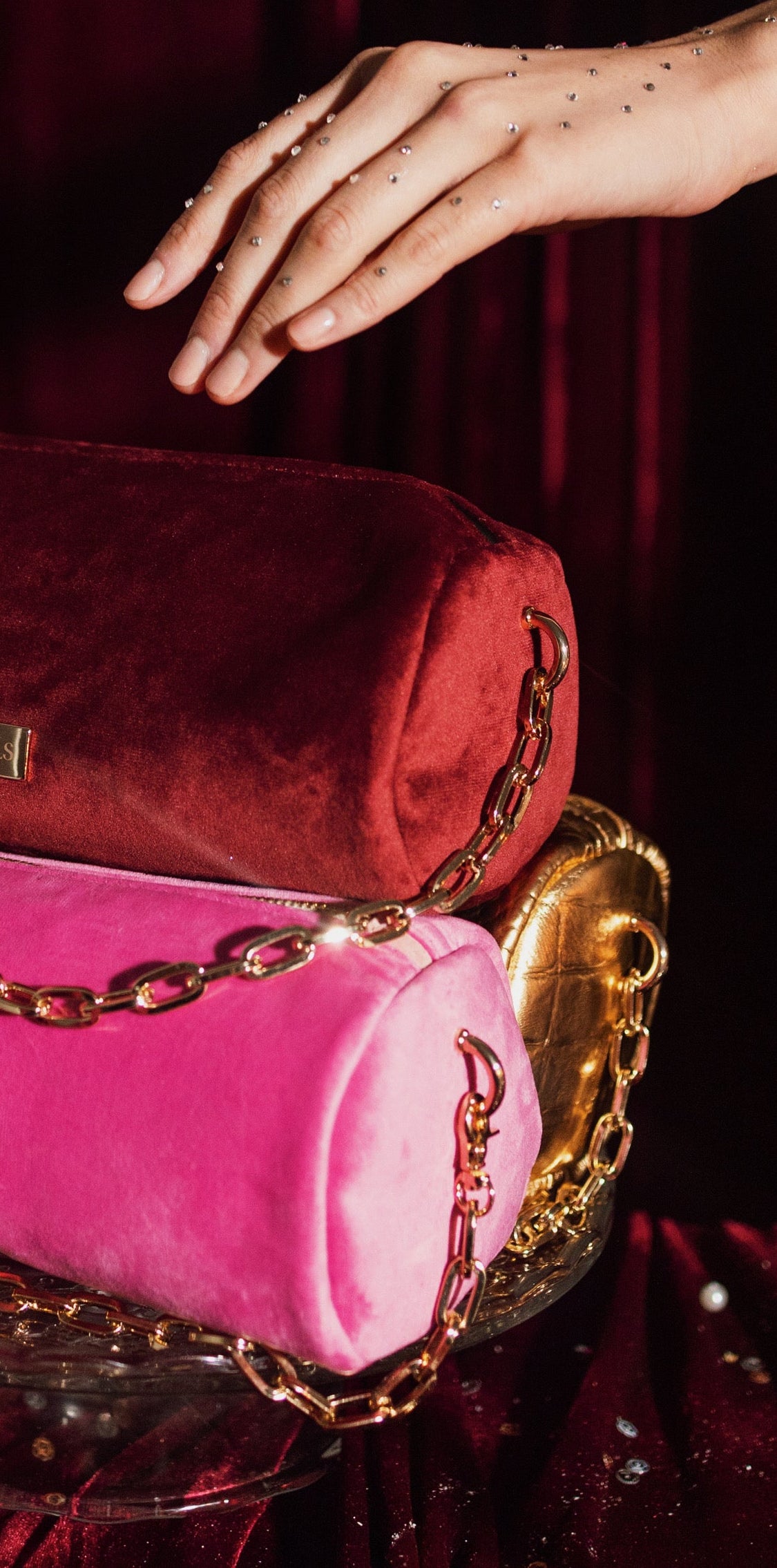 BARREL BAG (silver or gold croco genuine leather)