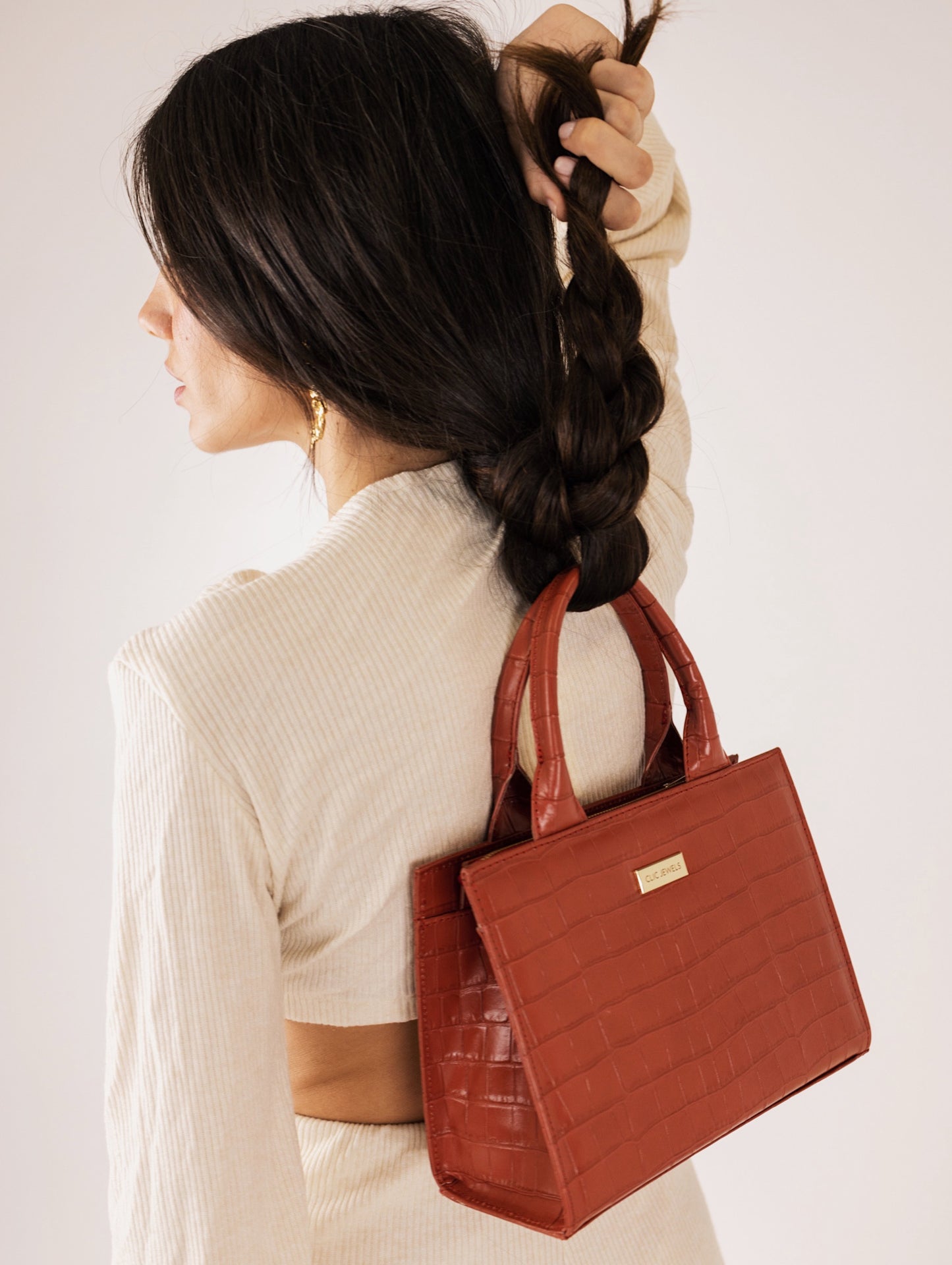GRACE MINITOTE (ruby red genuine leather)