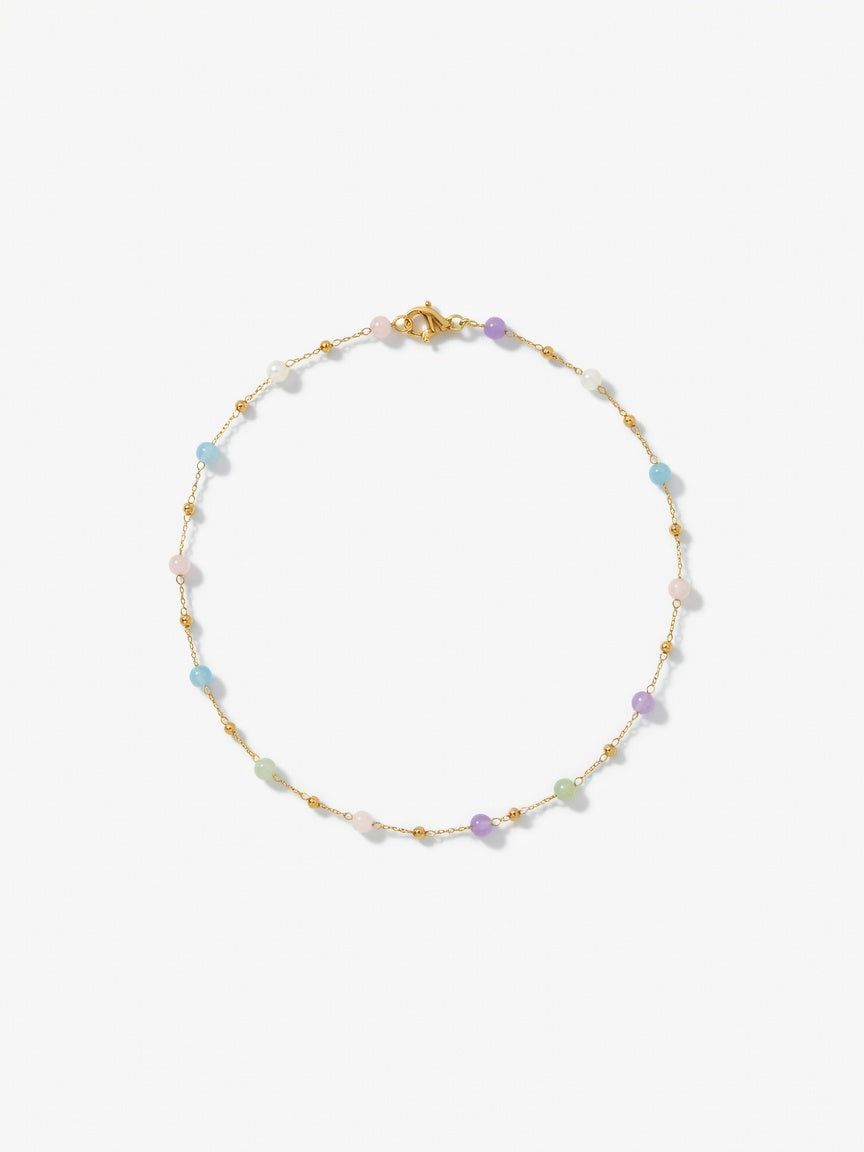 CHAIN WITH PASTEL CRYSTALLS (κολιέ)