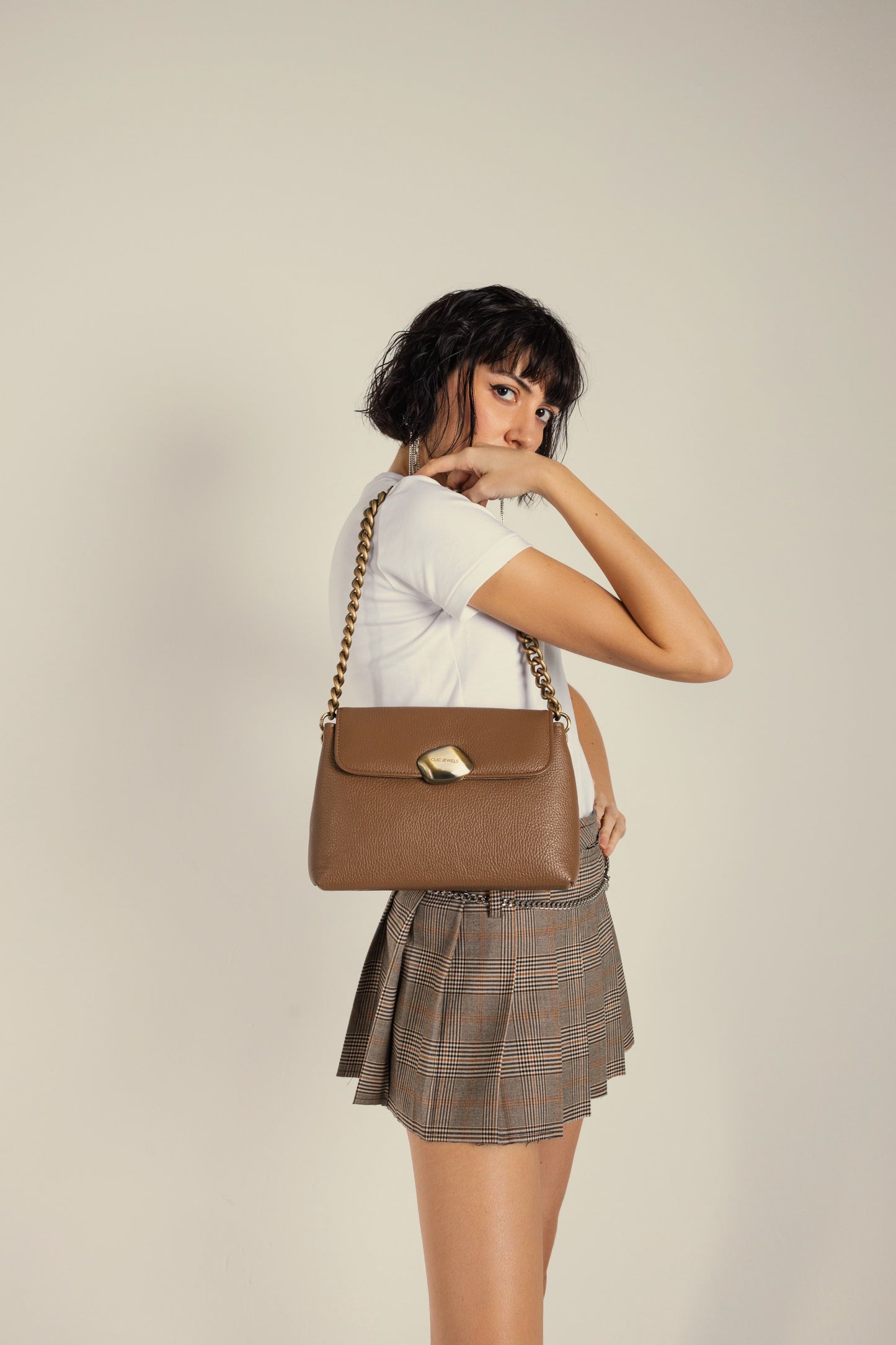 DONNA MEDIUM (choco brown dolaro genuine leather)