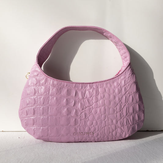 CANDY MINI (pink croco genuine leather)