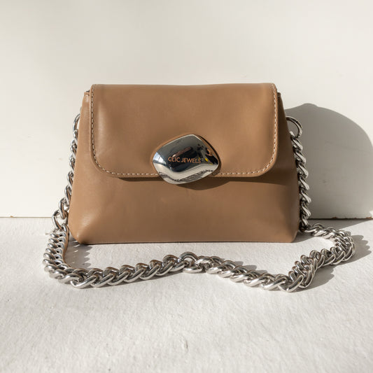 MAYA MINIBAG (nude smooth genuine leather)