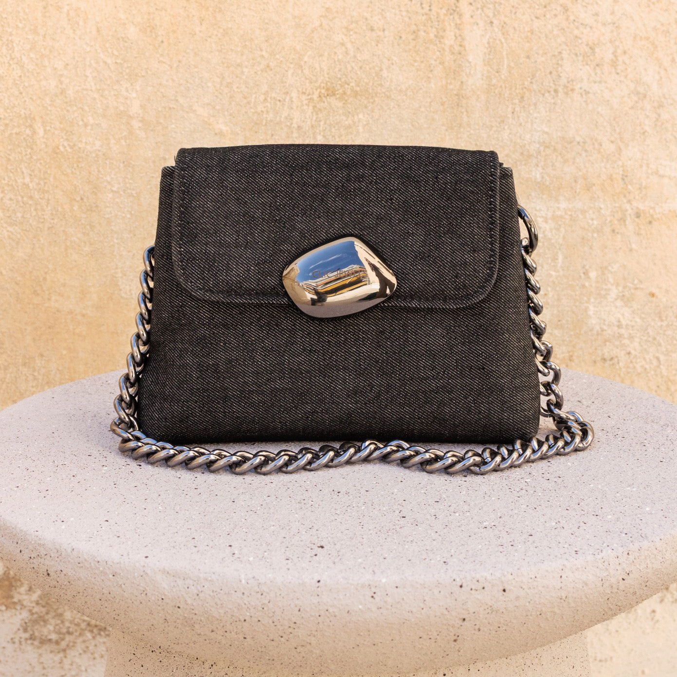 MAYA MINIBAG (black stonewashed denim)