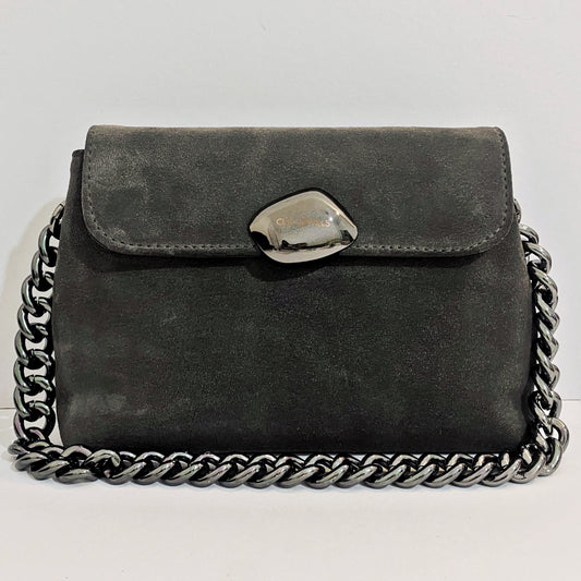 DONNA MEDIUM (dark grey suede genuine leather)