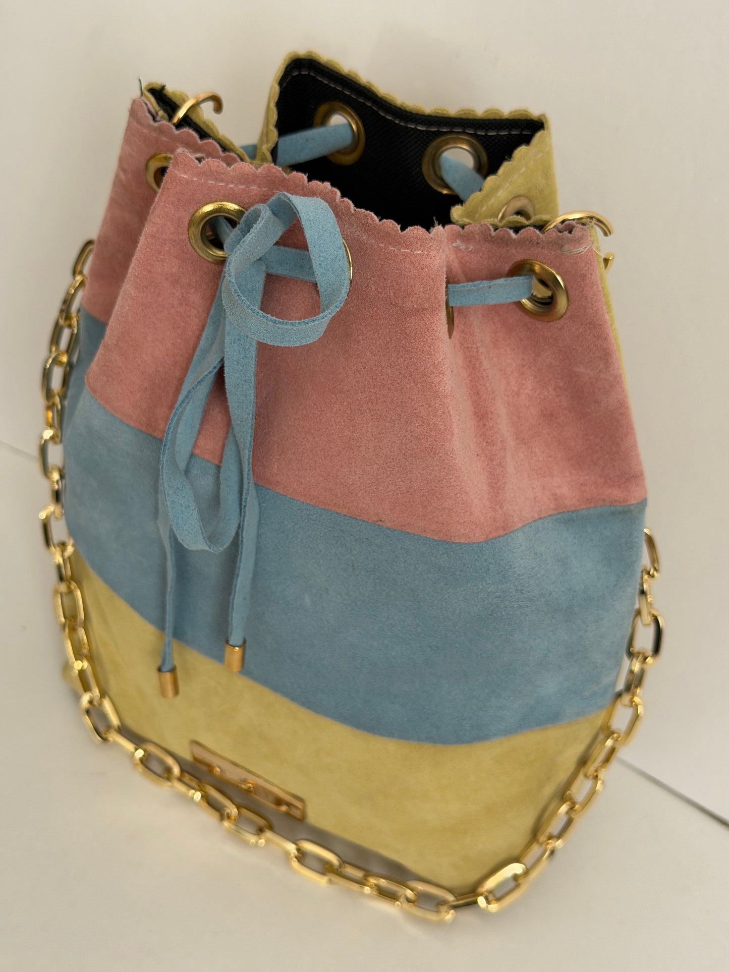 MINIBUCKETBAG (archive piece SS18 suede genuine leather combo)