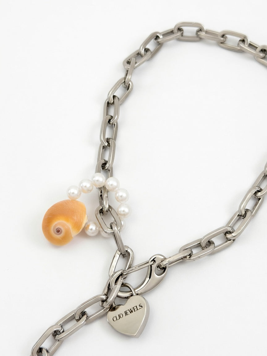 BOLD SILVER CHAIN NECKLACE (κολιέ)