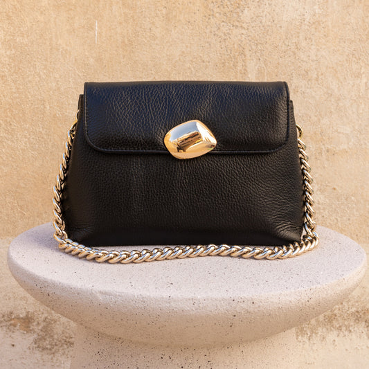 DONNA MEDIUM (black dolaro genuine leather)