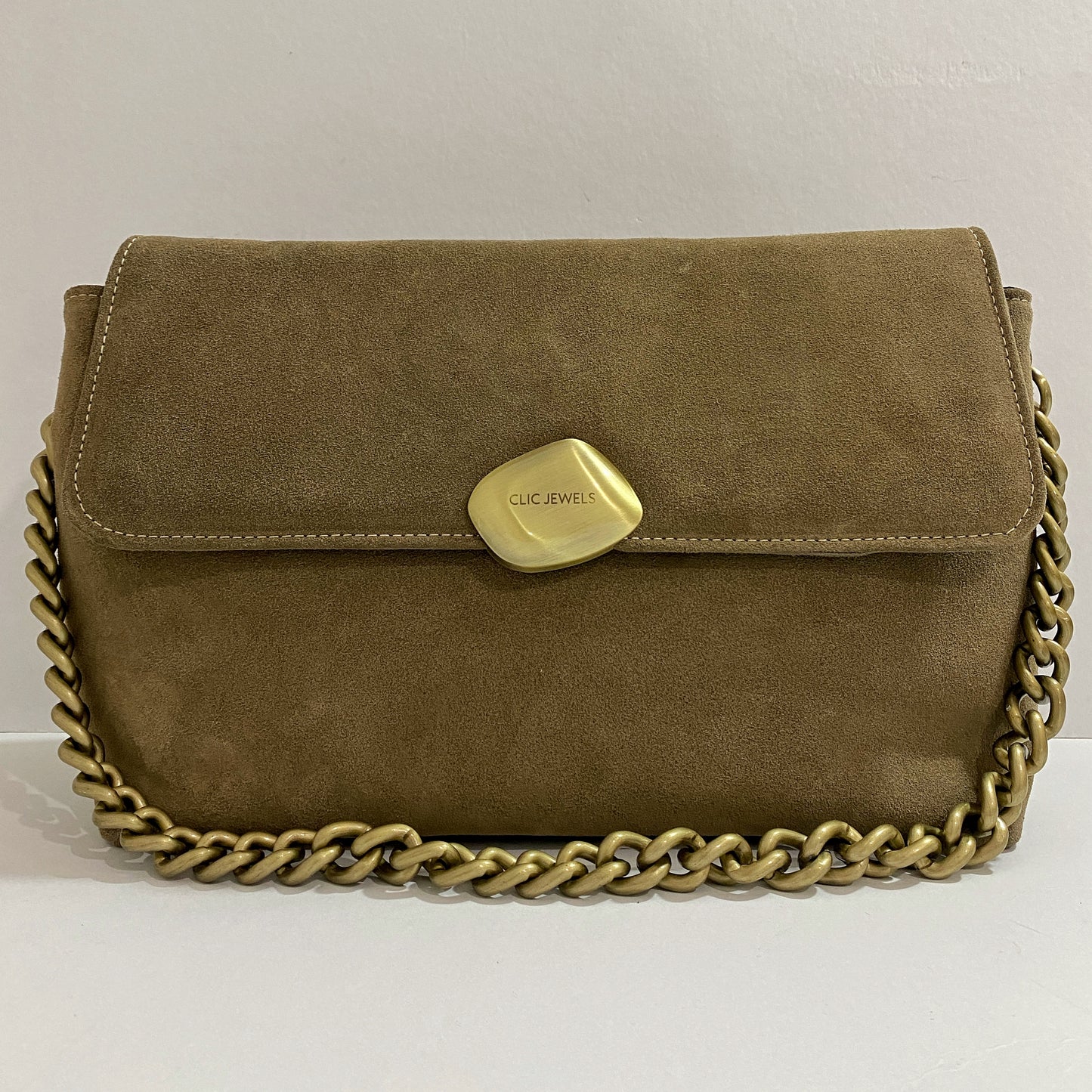 CIARA LARGE (mocha suede genuine leather)