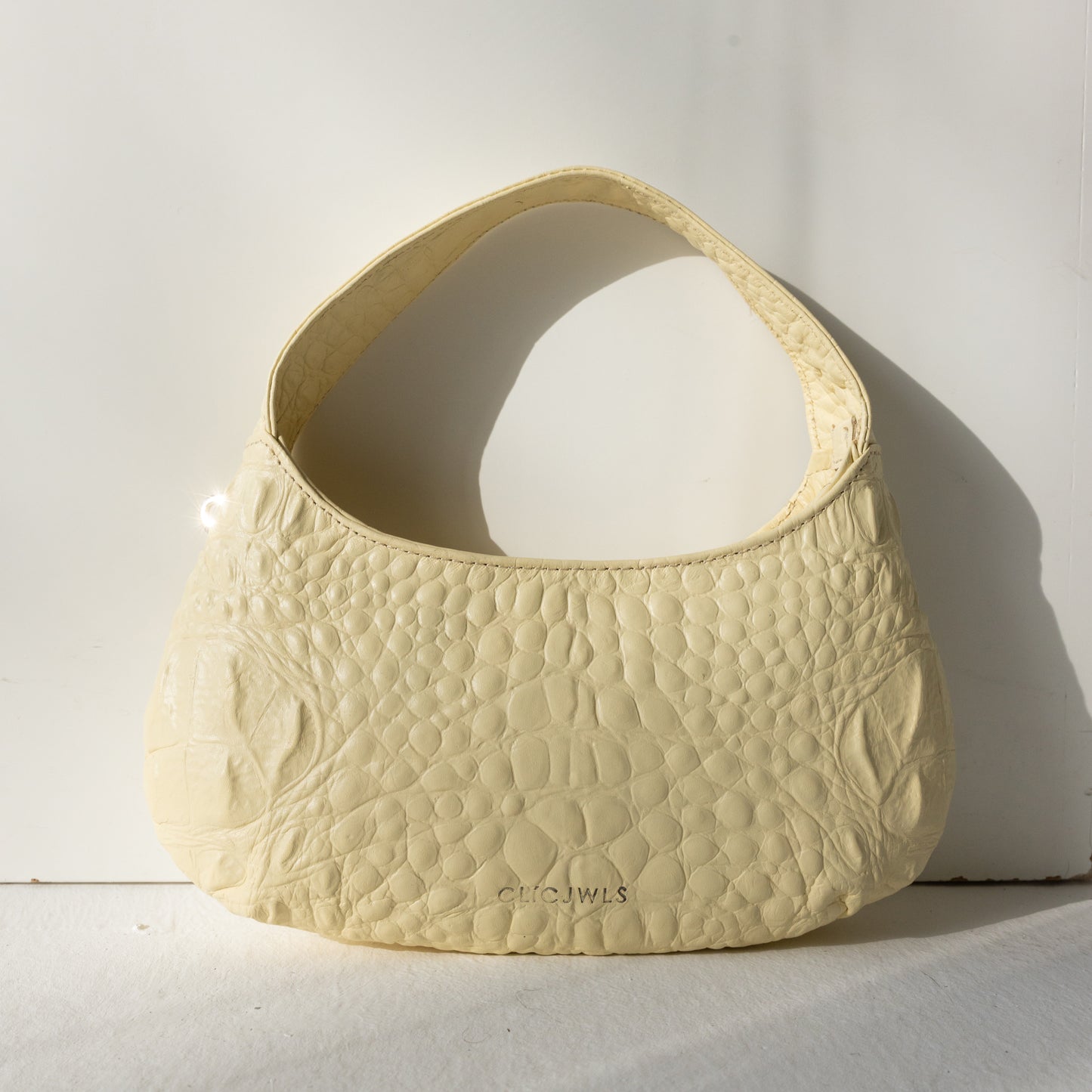 CANDY MINI (vanilla yellow croco genuine leather)