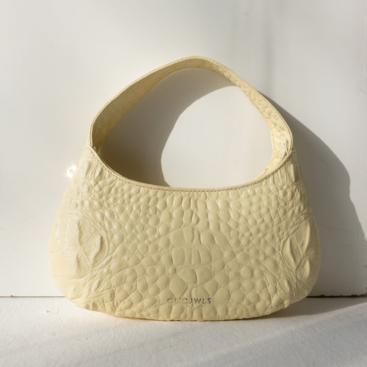 CANDY MINI (vanilla yellow croco genuine leather)