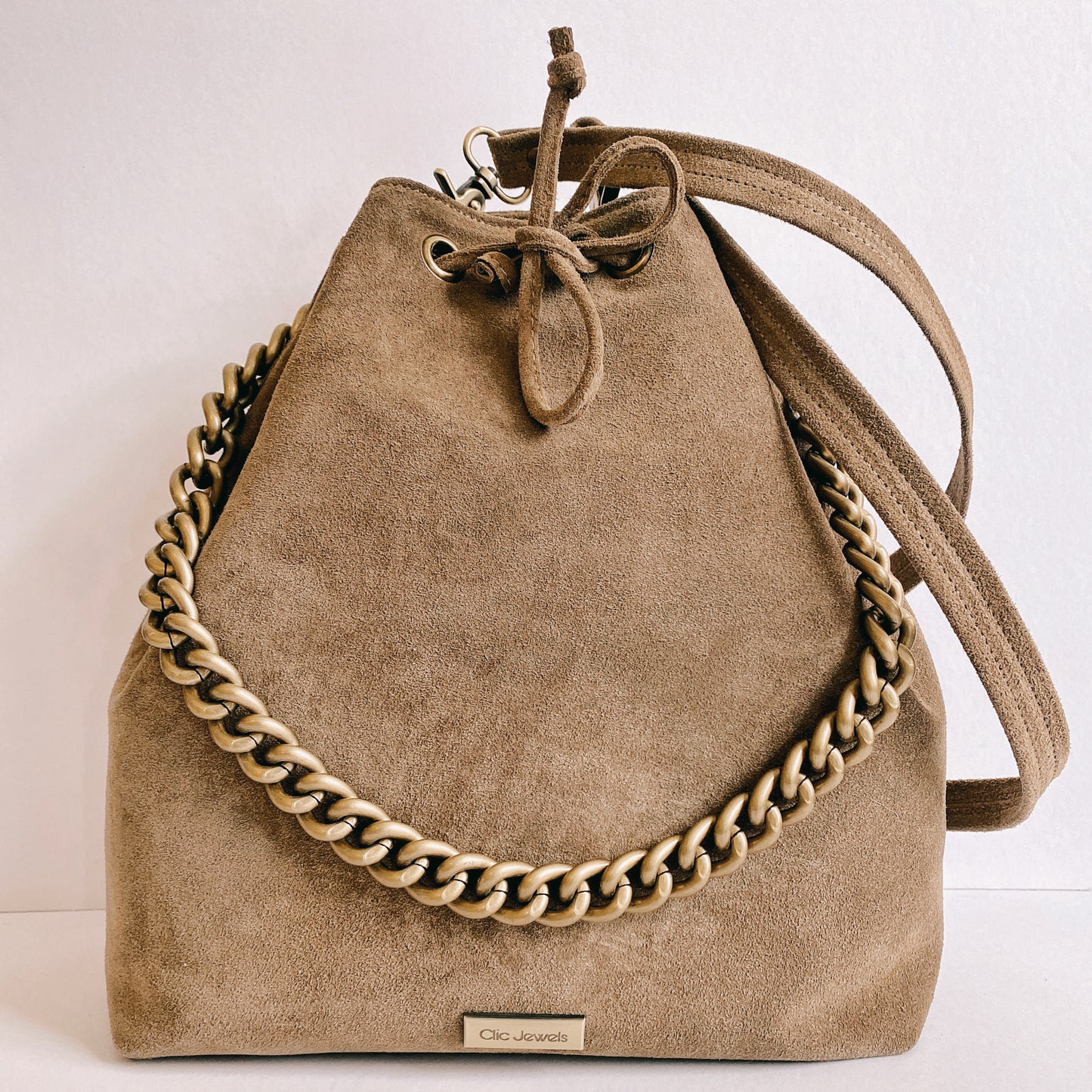 ZOE BUCKETBAG/BACKPACK (MOCHA SUEDE)