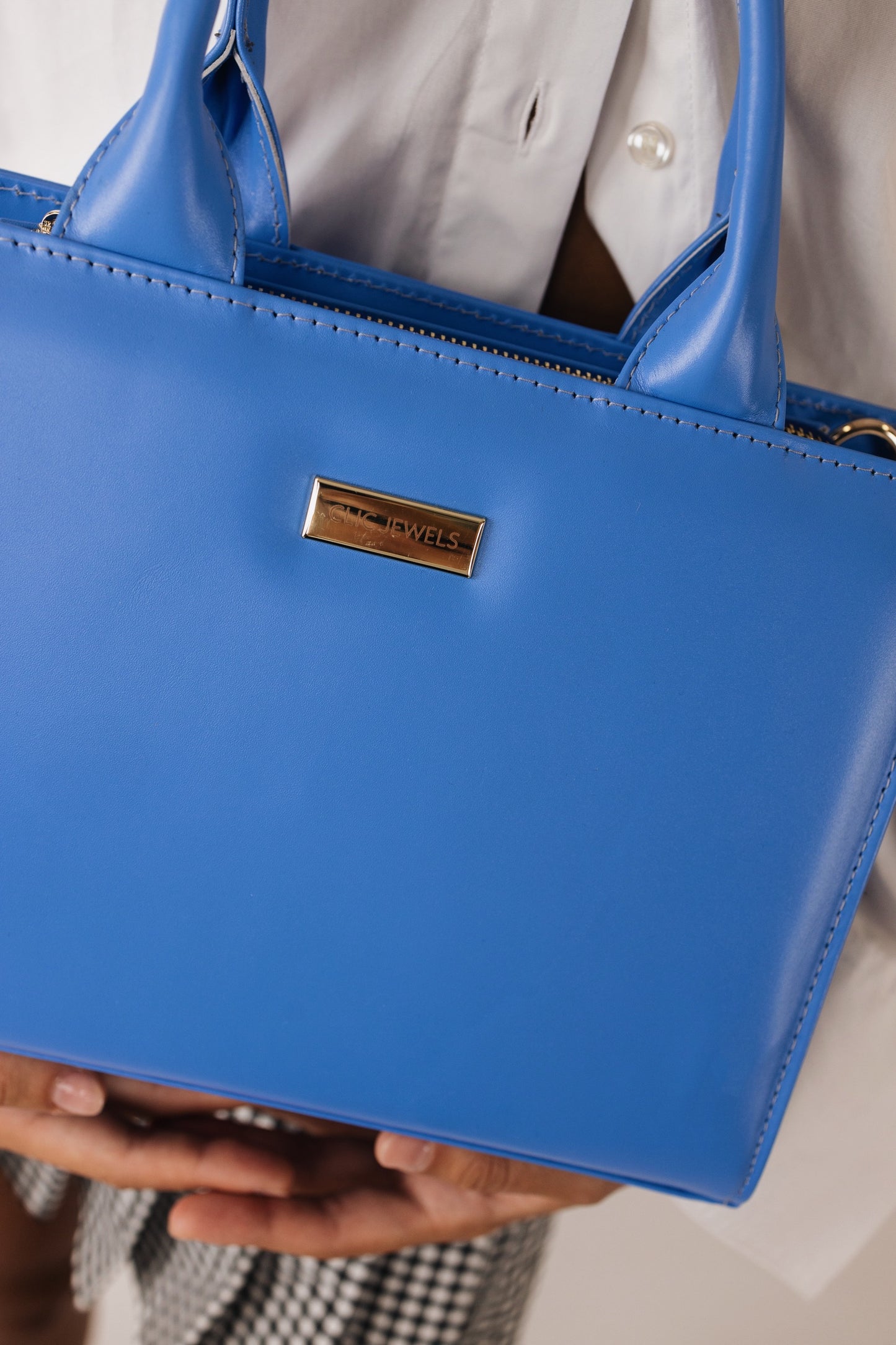GRACE MINITOTE (blue genuine leather)