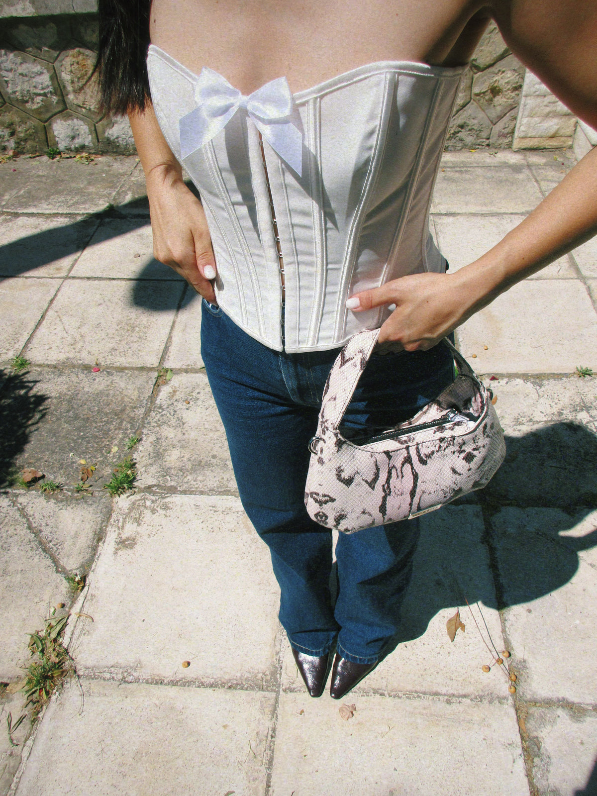CANDY MINI (pink white black snake print-web exclusive)