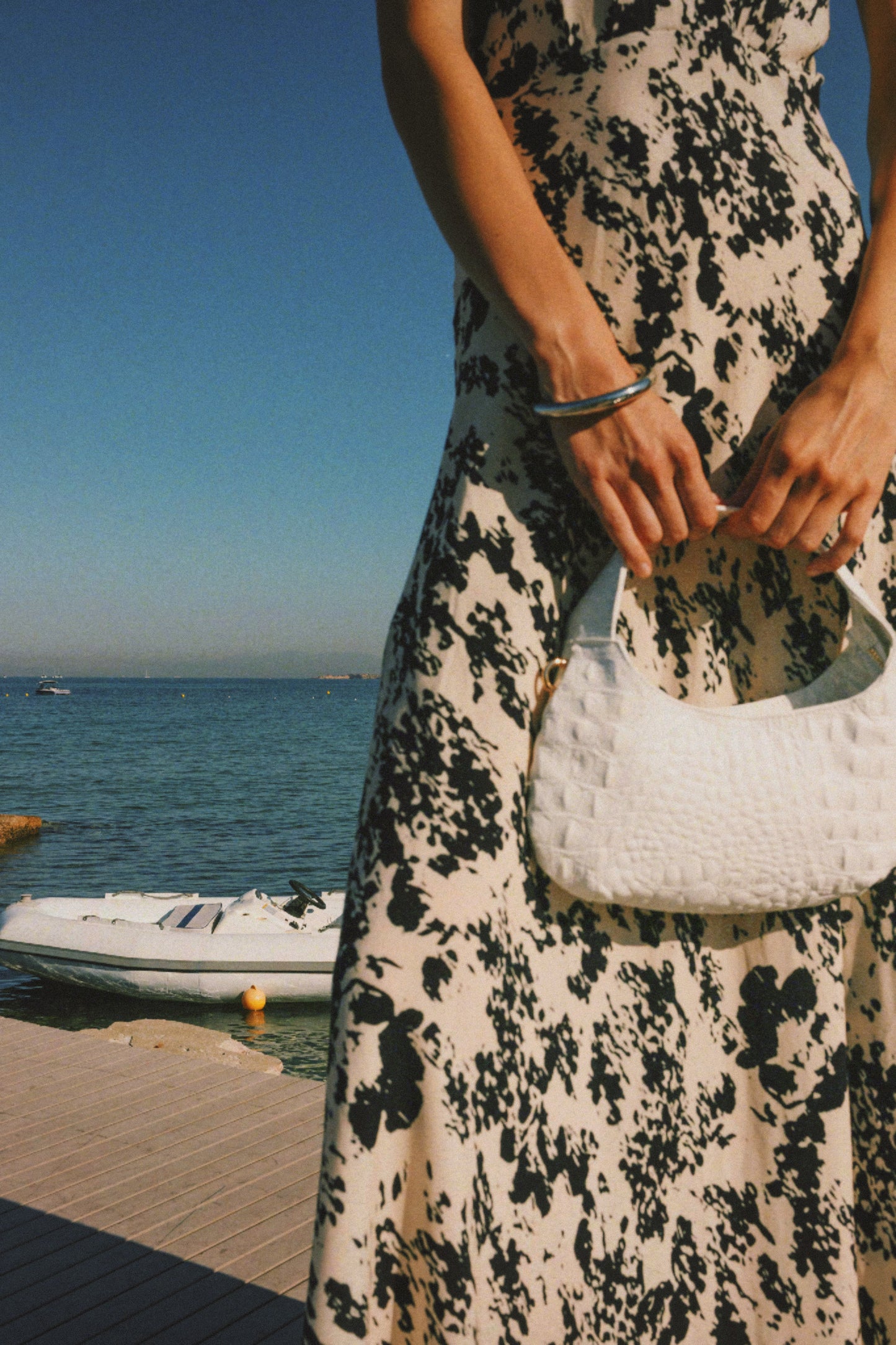 CANDY MINI (white croco genuine leather)