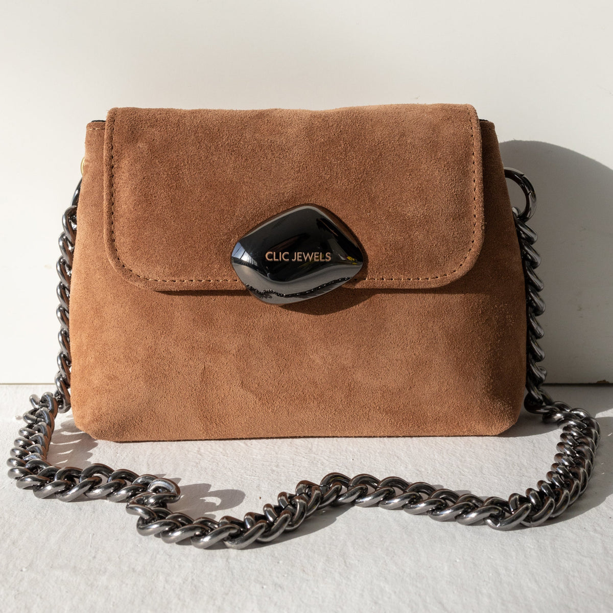 MAYA MINIBAG (pecan brown suede genuine leather)
