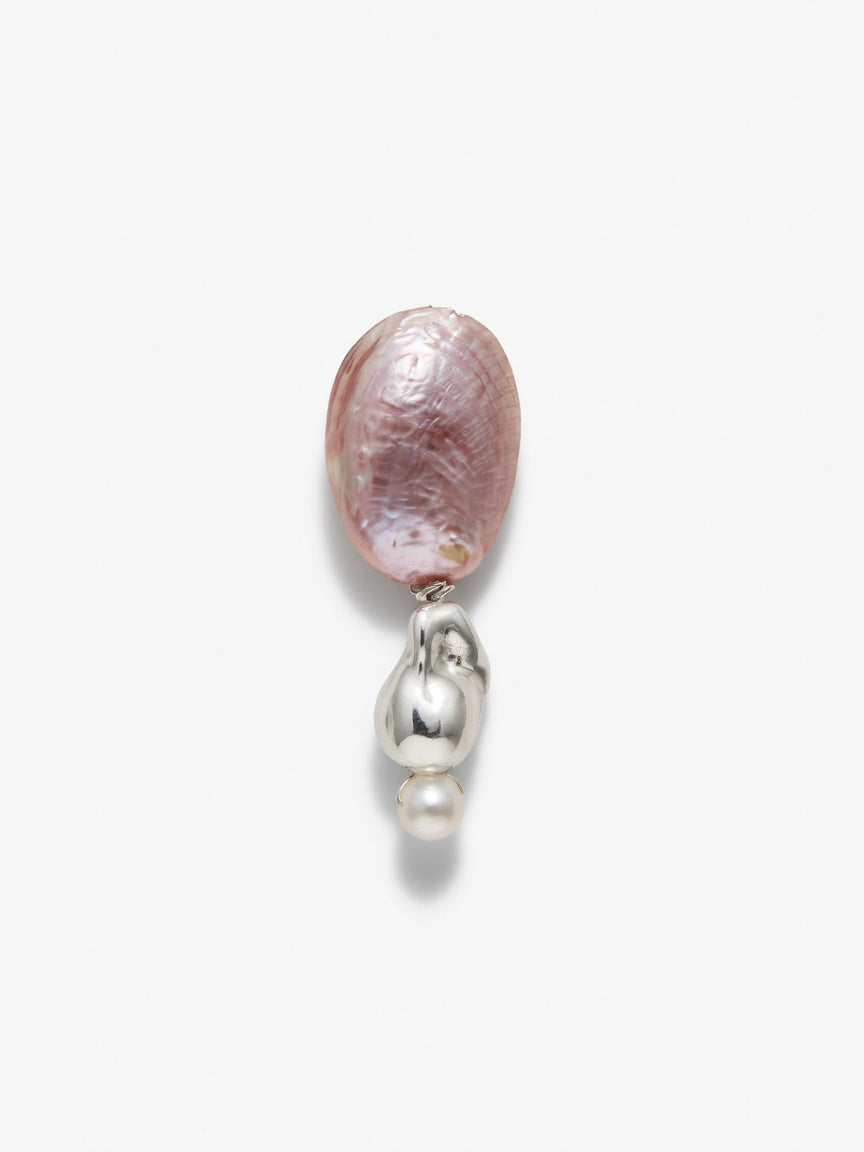 PINK SILVER SHELLS (ζευγάρι)