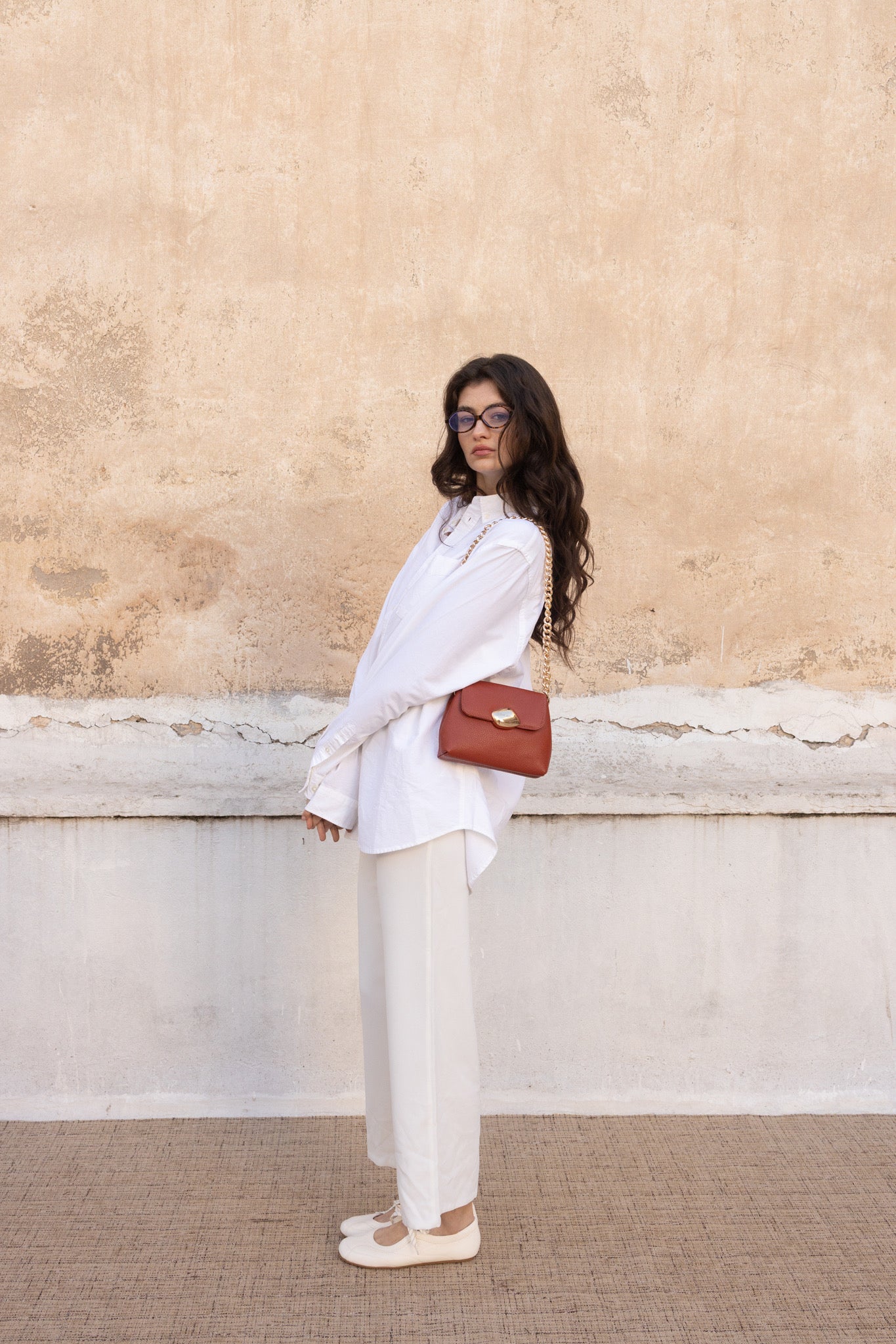 MAYA MINIBAG (brick red dolaro genuine leather)