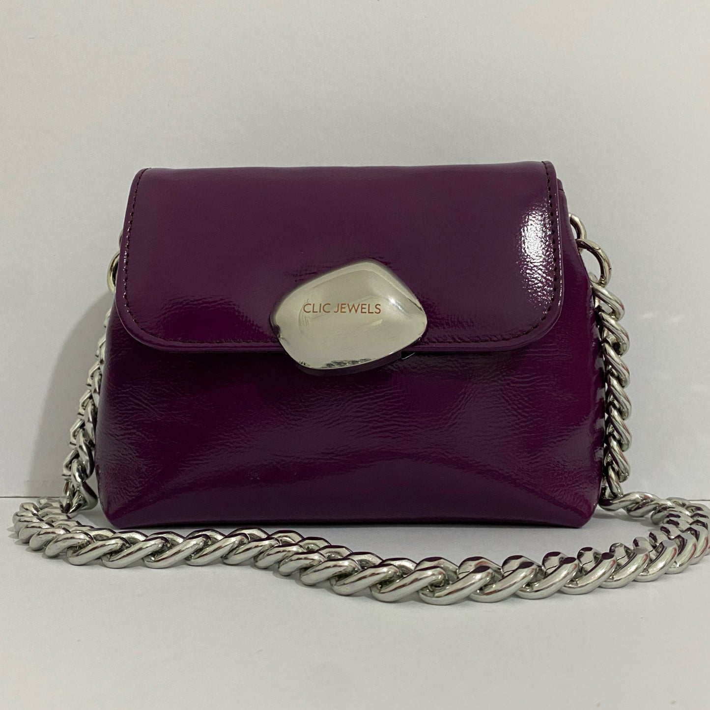 MAYA MINIBAG (magenta patent genuine leather)