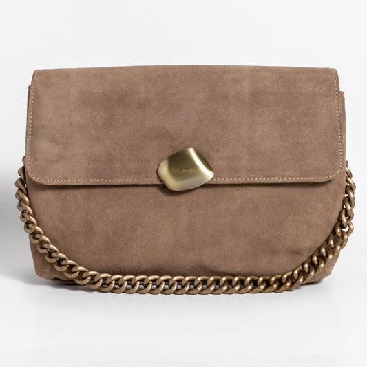 CIARA LARGE (mocha suede genuine leather)
