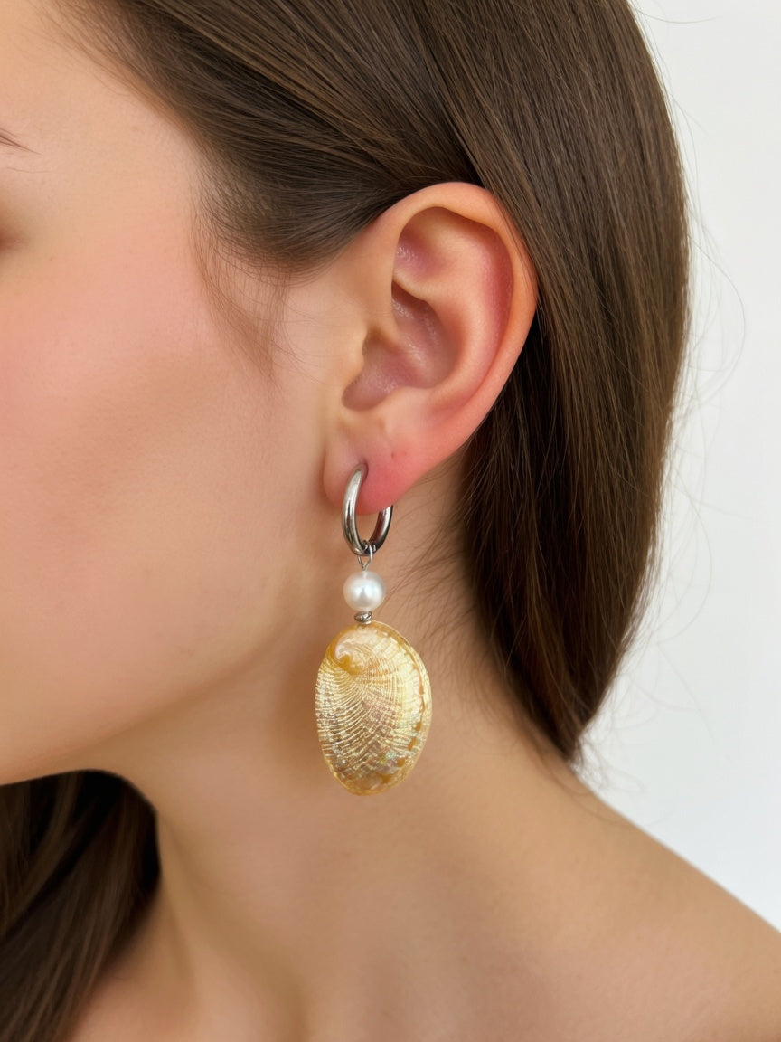 YELLOW SHELL PENDANT (τεμάχιο)