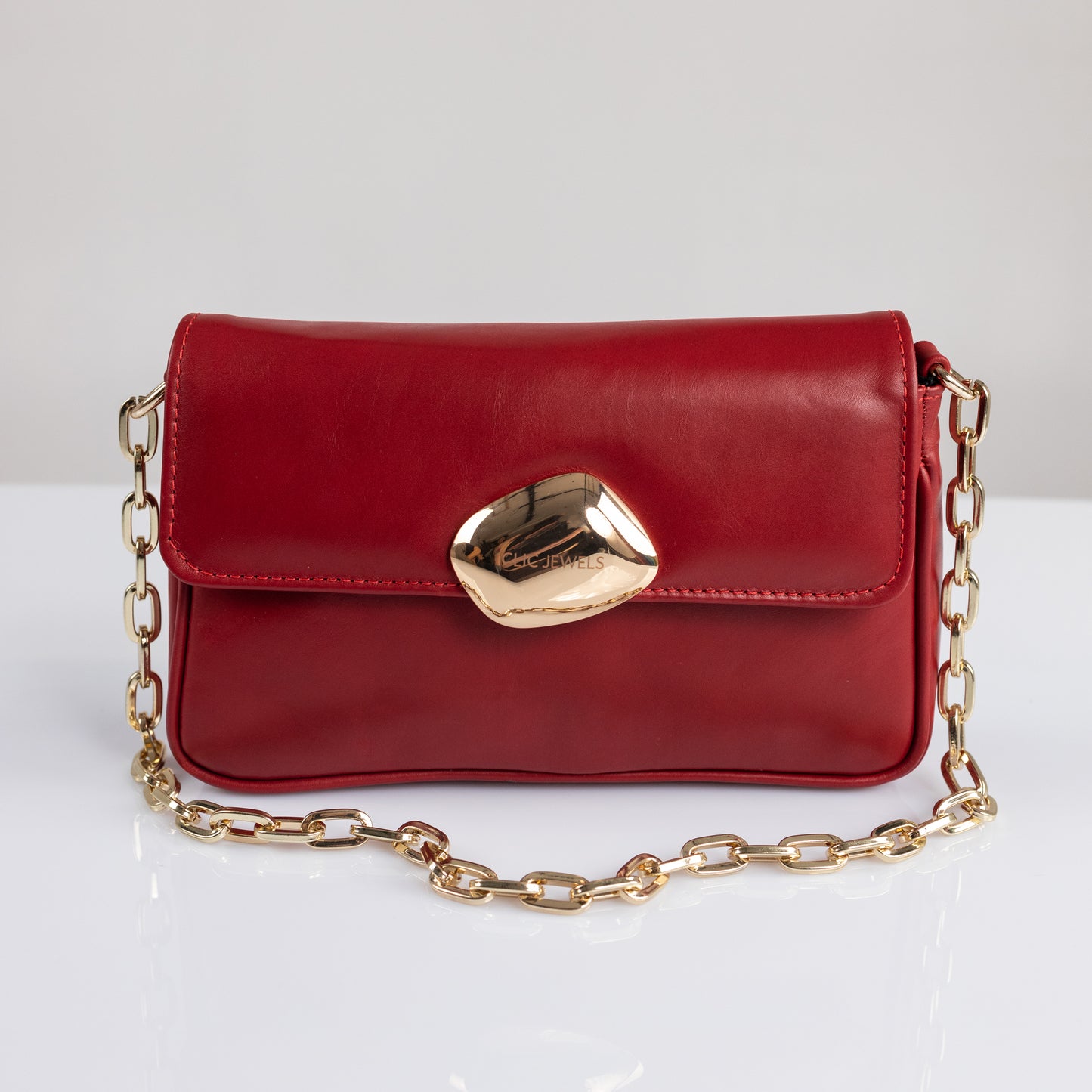 LILY MEDIUM (cherry red smooth leather)
