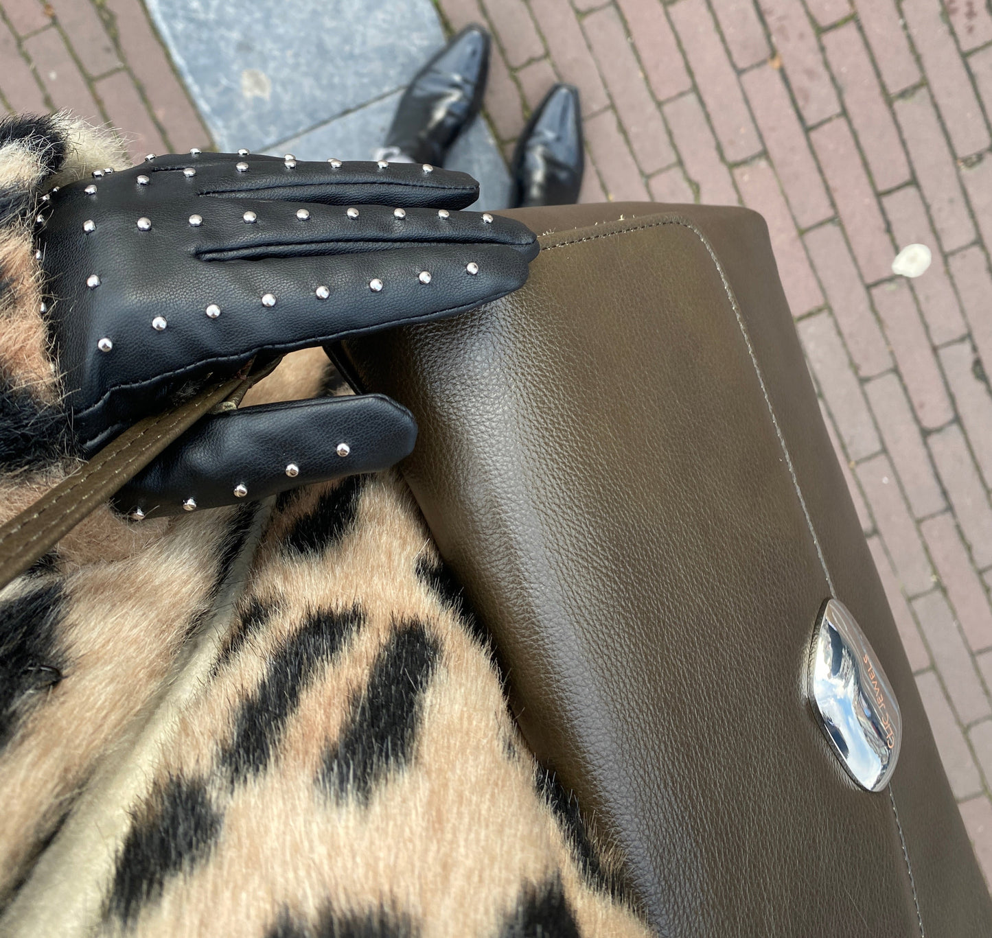 CIARA LARGE (dark green/brown dolaro genuine leather)