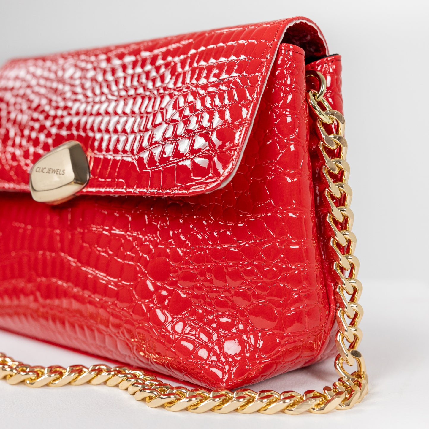 CIARA LARGE (red croco eco leather)