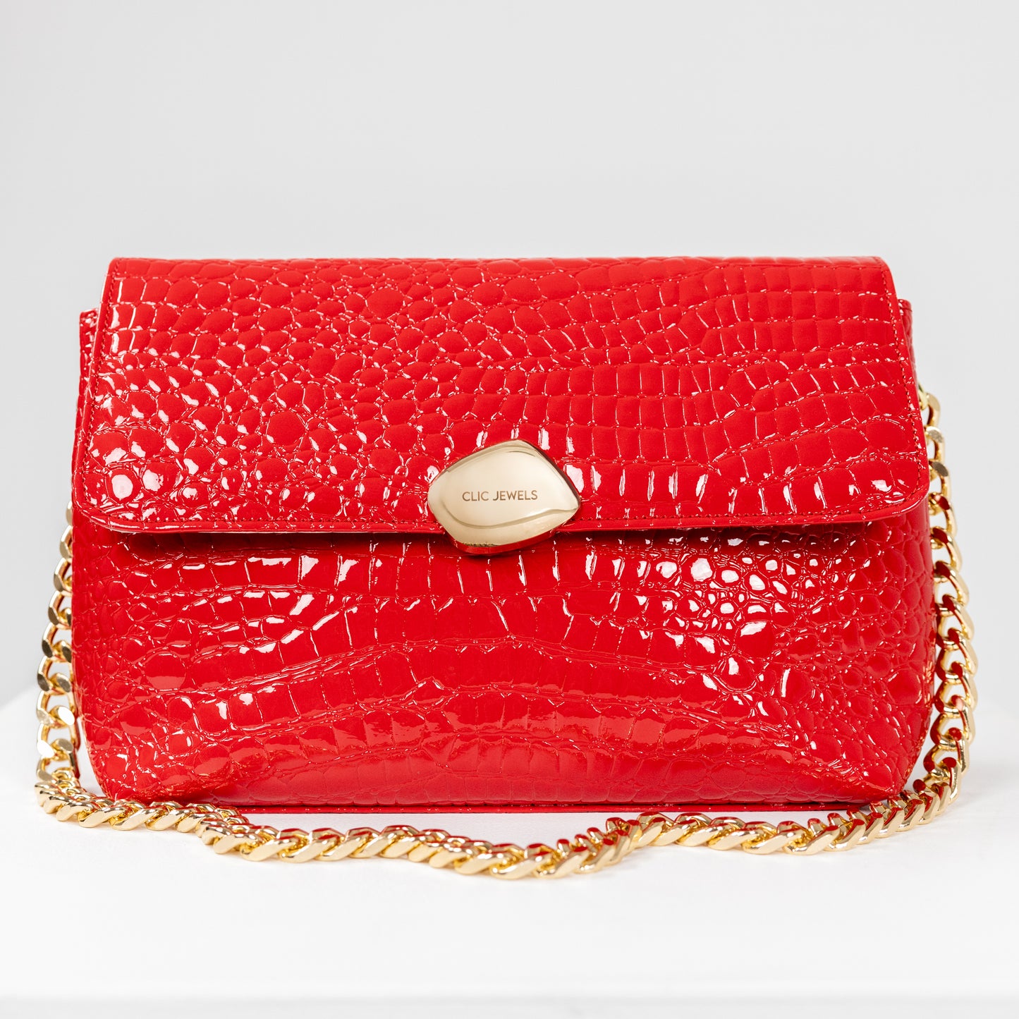 CIARA LARGE (red croco eco leather)