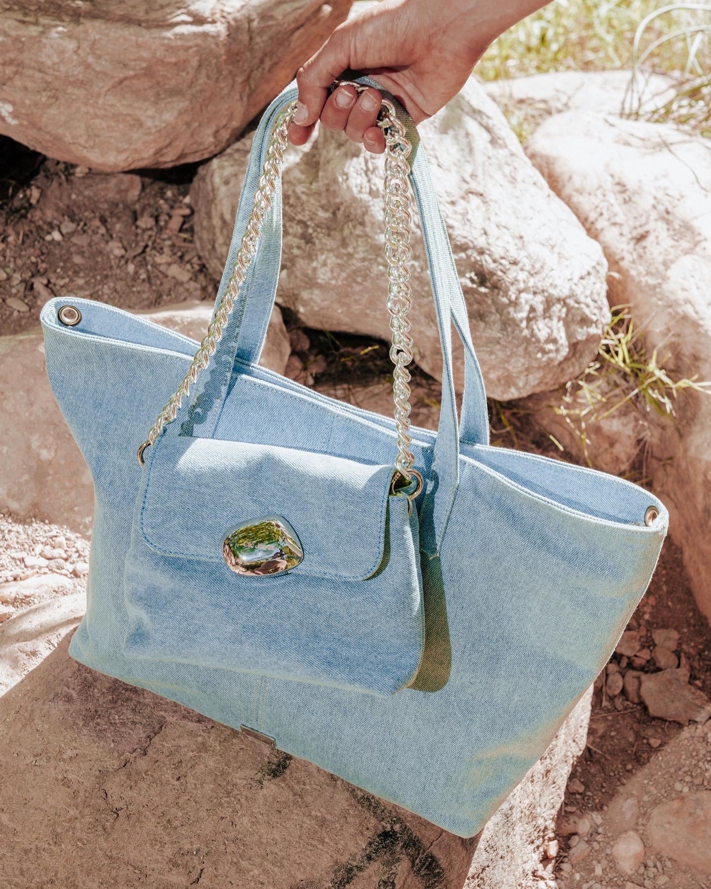 NELLY TOTEBAG (white croco genuine leather)