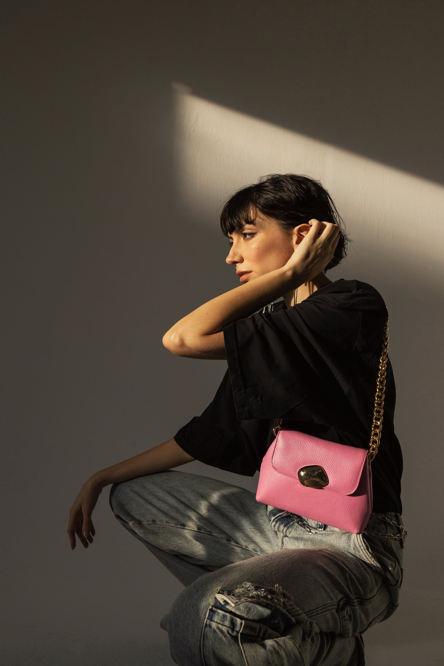 MAYA MINIBAG (hot pink genuine leather dolaro)