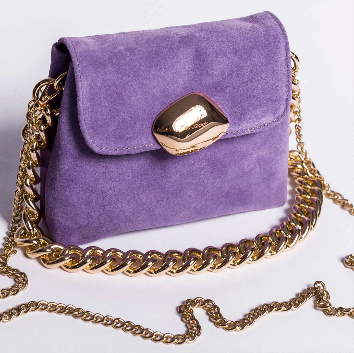MAYA MINIBAG (lilac suede genuine leather)