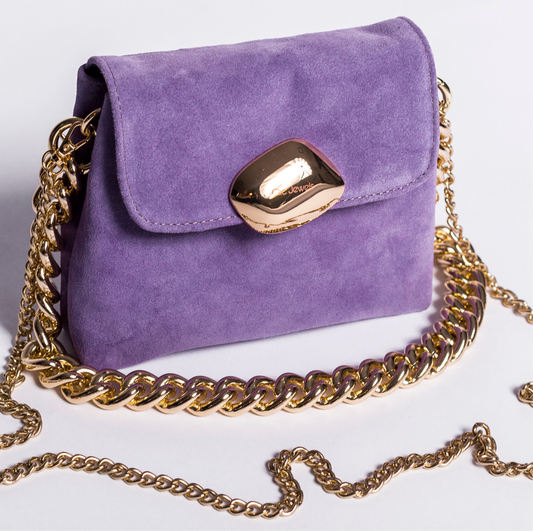 MAYA MINIBAG (lilac suede genuine leather)