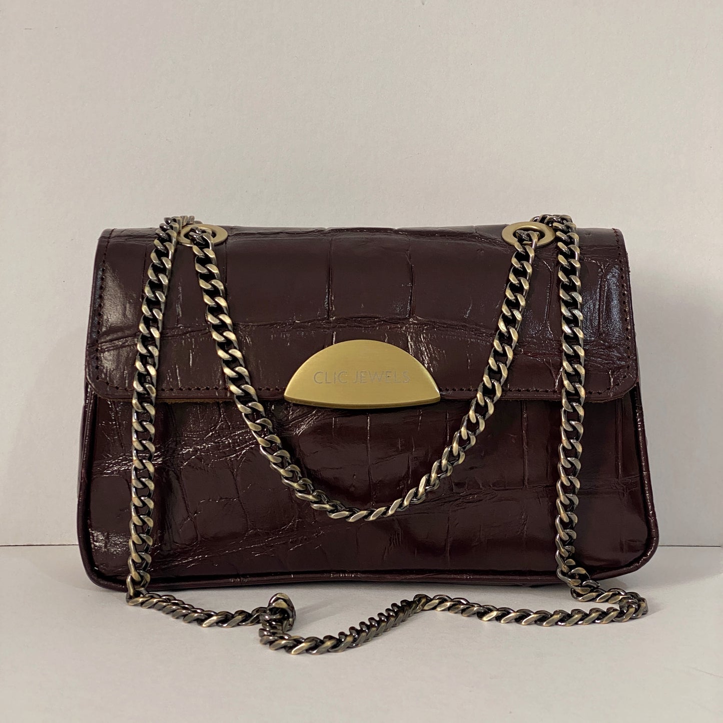 NEIRA MINI (bordeaux croco genuine leather)