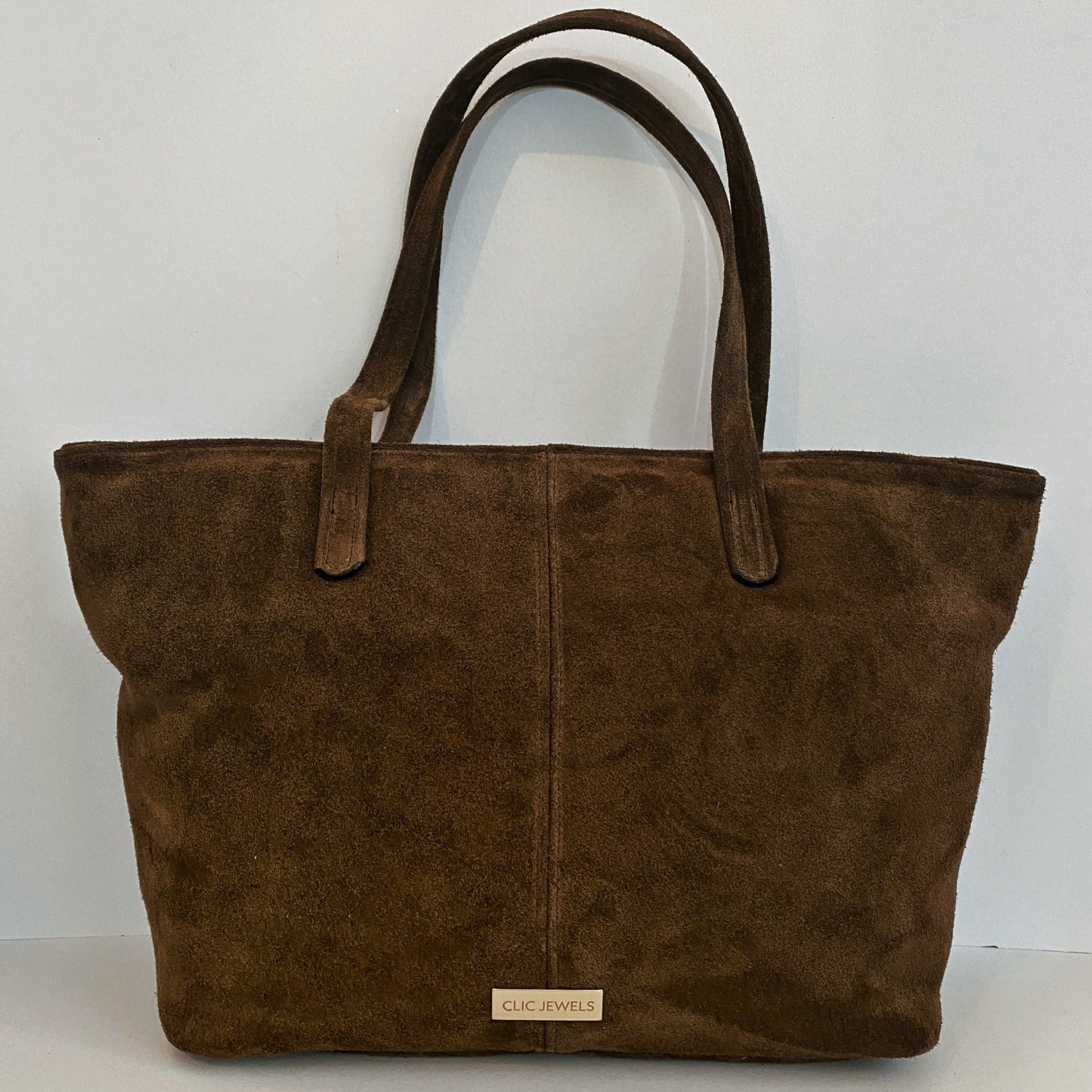 CLASSIC TOTEBAG (dark brown suede genuine leather)