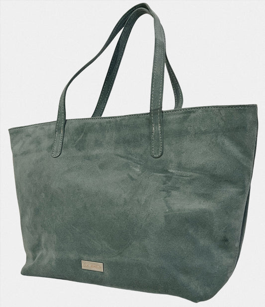 NELLY TOTEBAG (mint suede genuine leather)