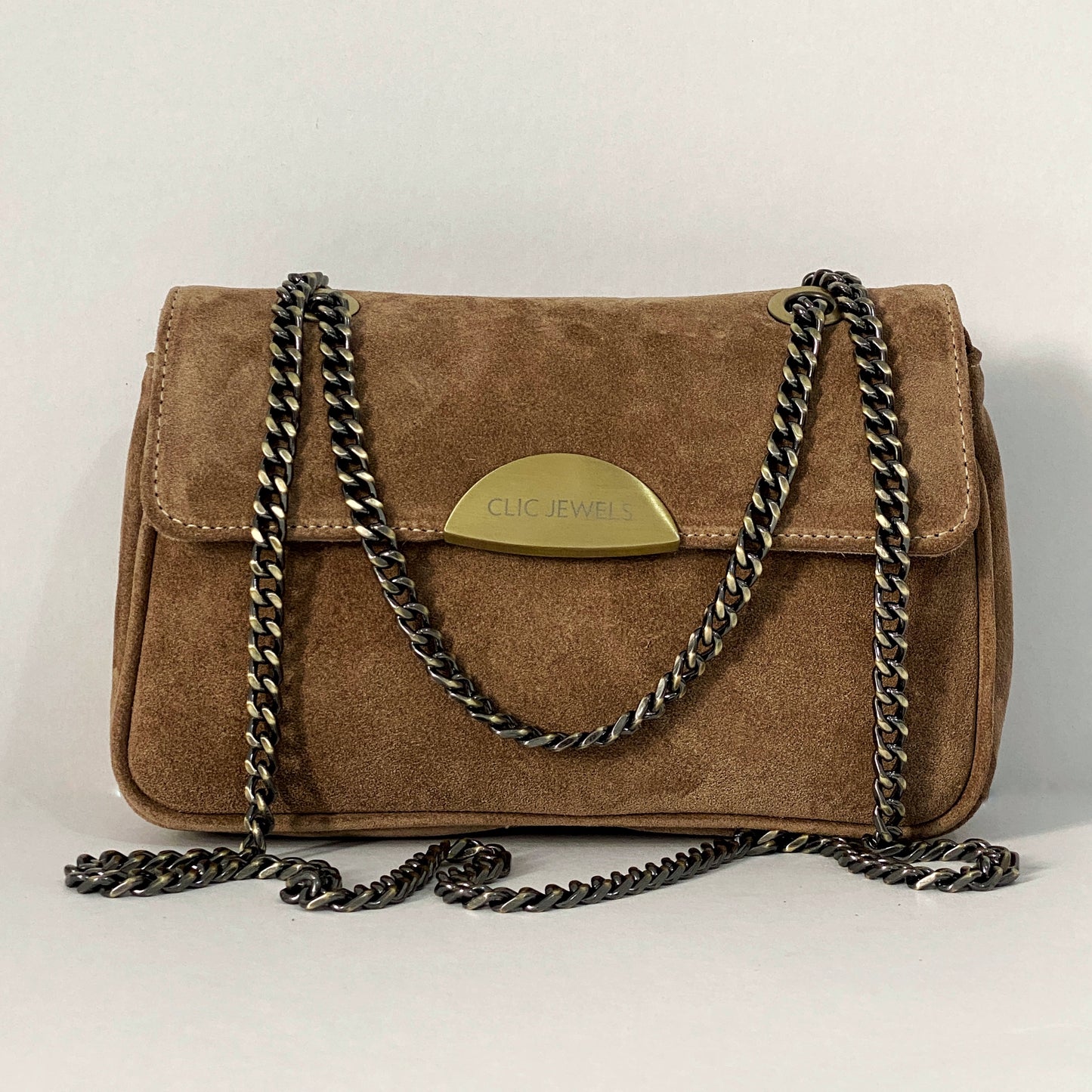NEIRA MINI (mocha suede genuine leather-ONE OF A KIND)