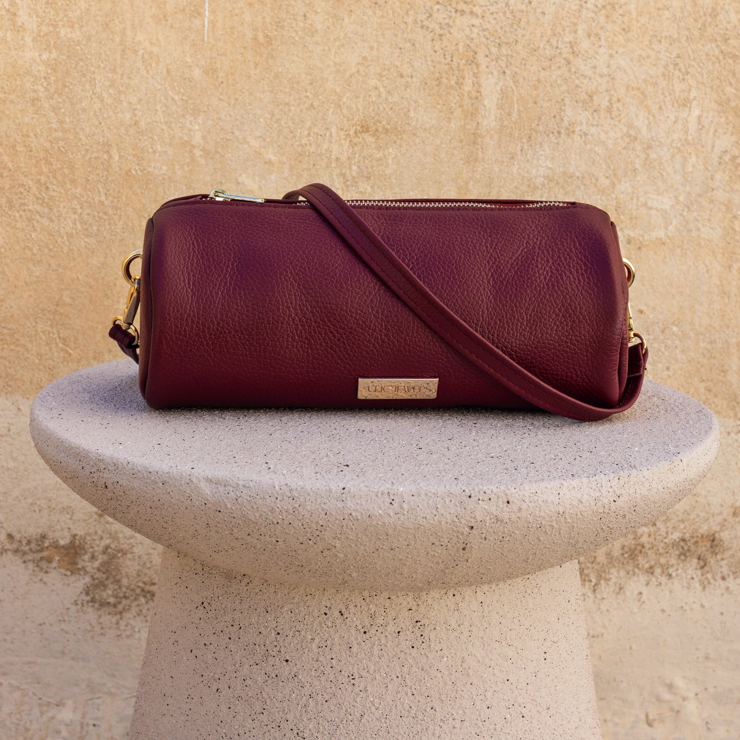 Barrel Bag (bordeaux dolaro genuine leather)