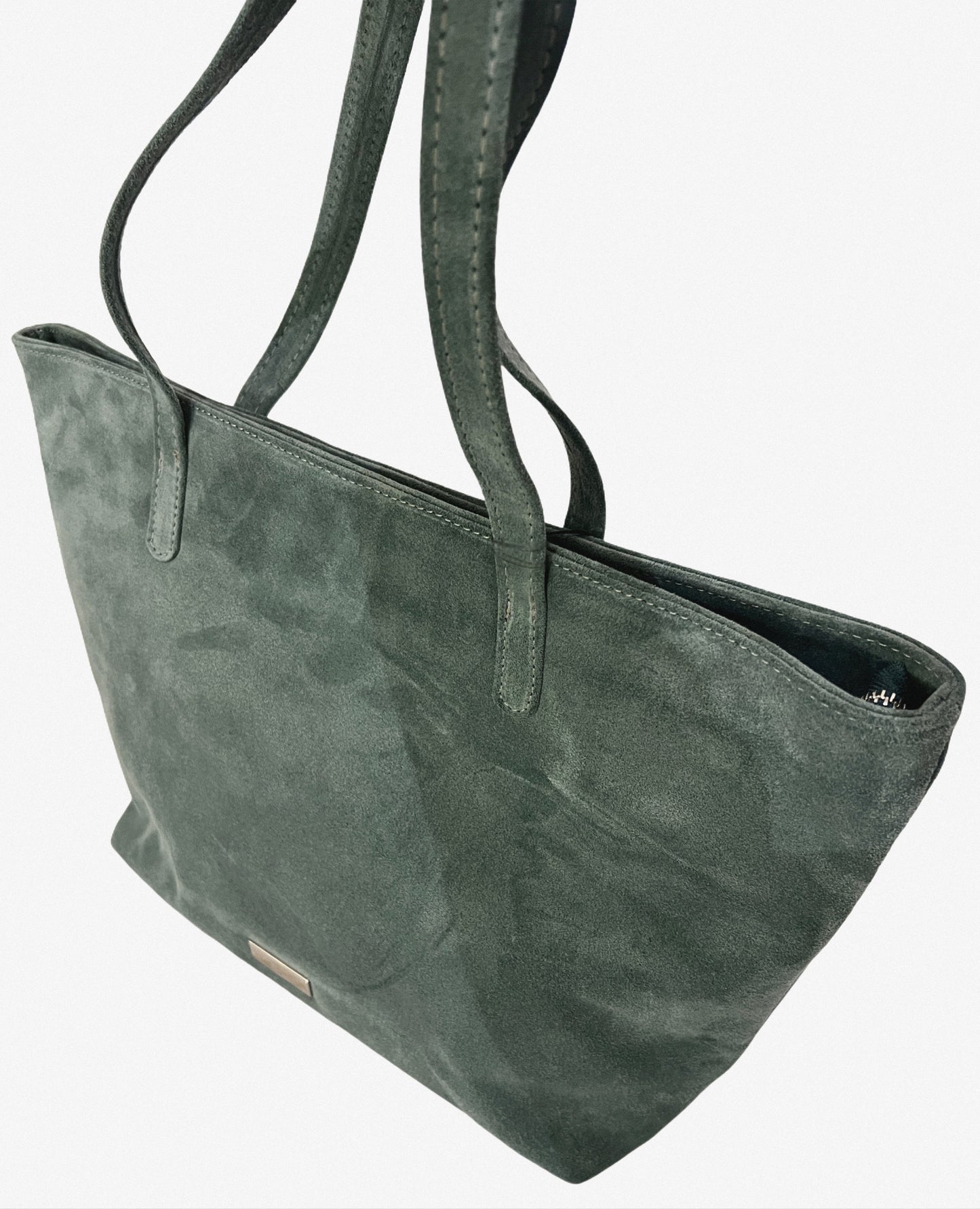 NELLY TOTEBAG (mint suede genuine leather)