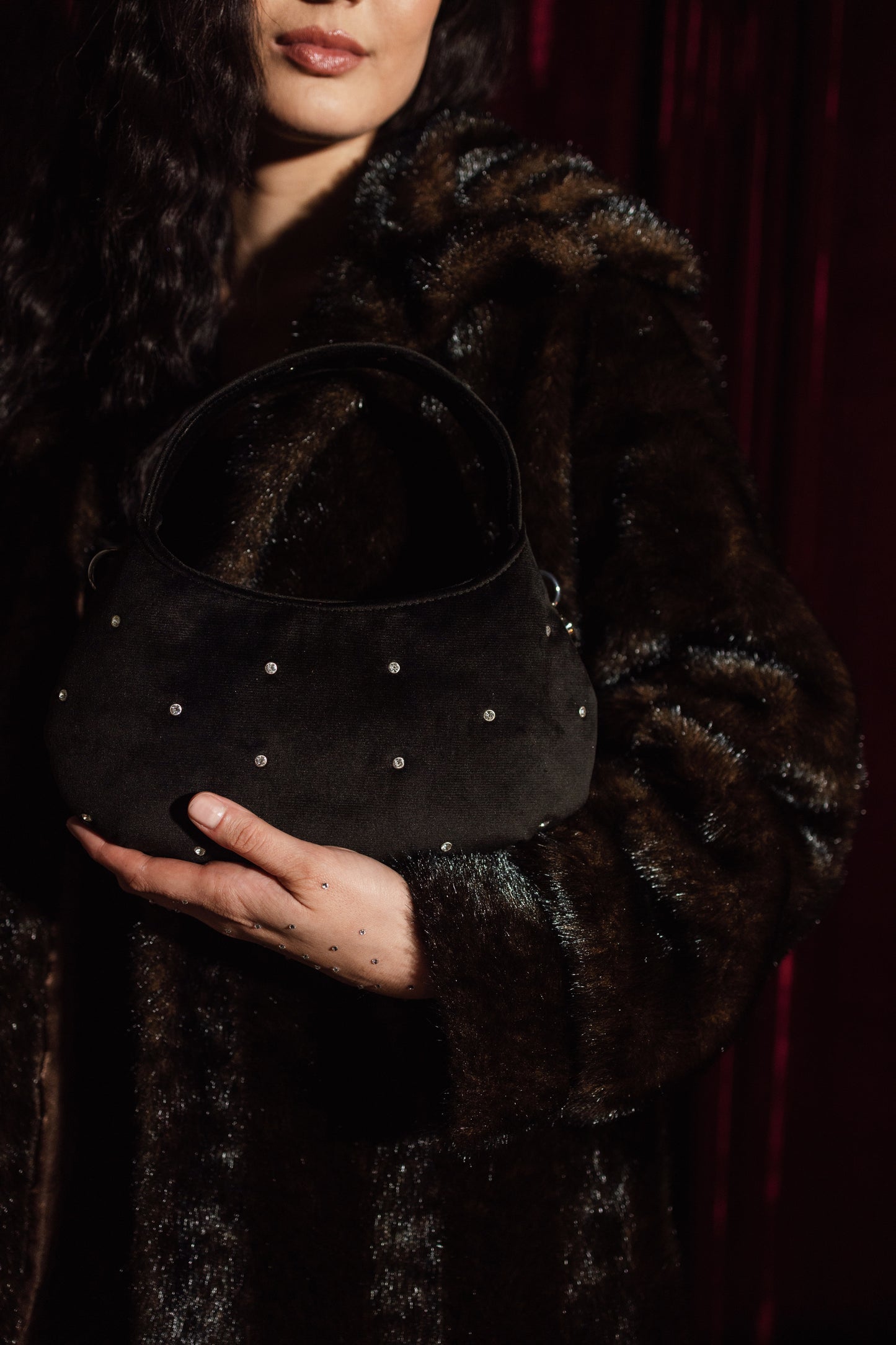 CANDY MINI STRASS (black velvet)