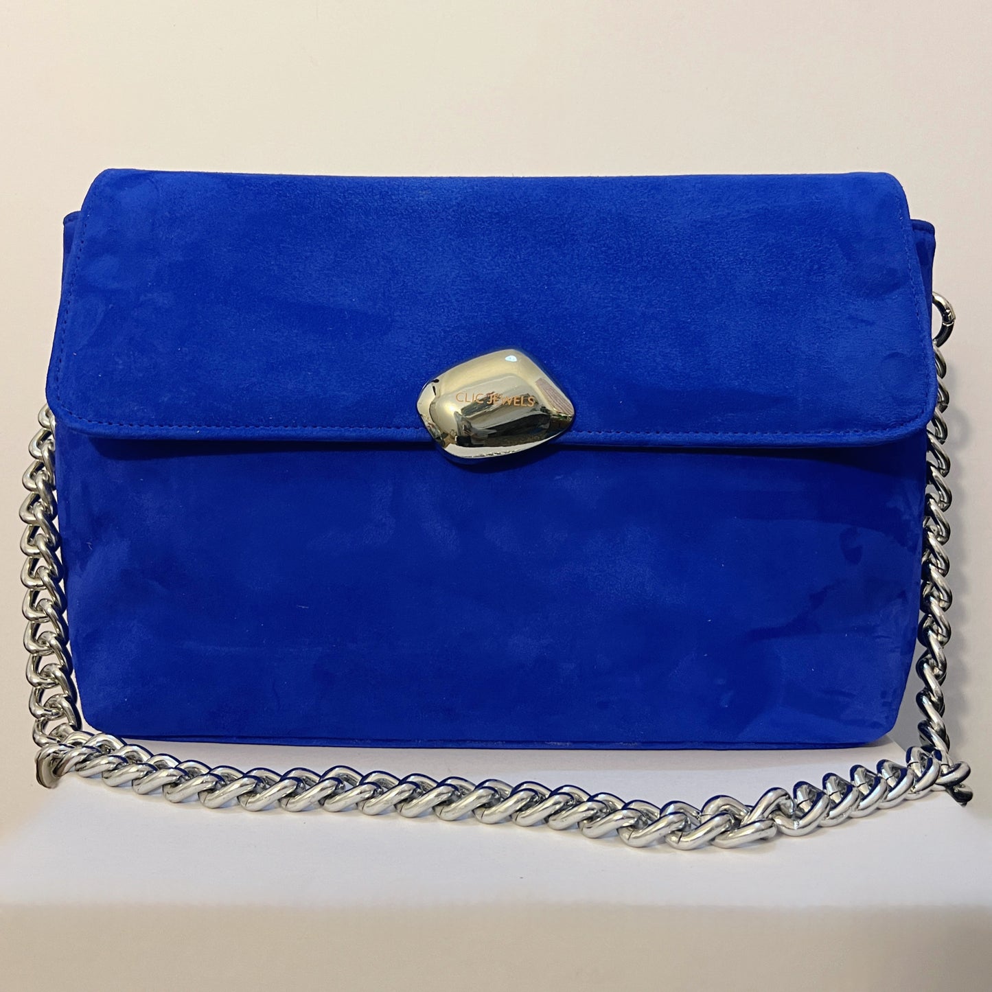 CIARA LARGE (electric blue suede genuine leather/true to color)