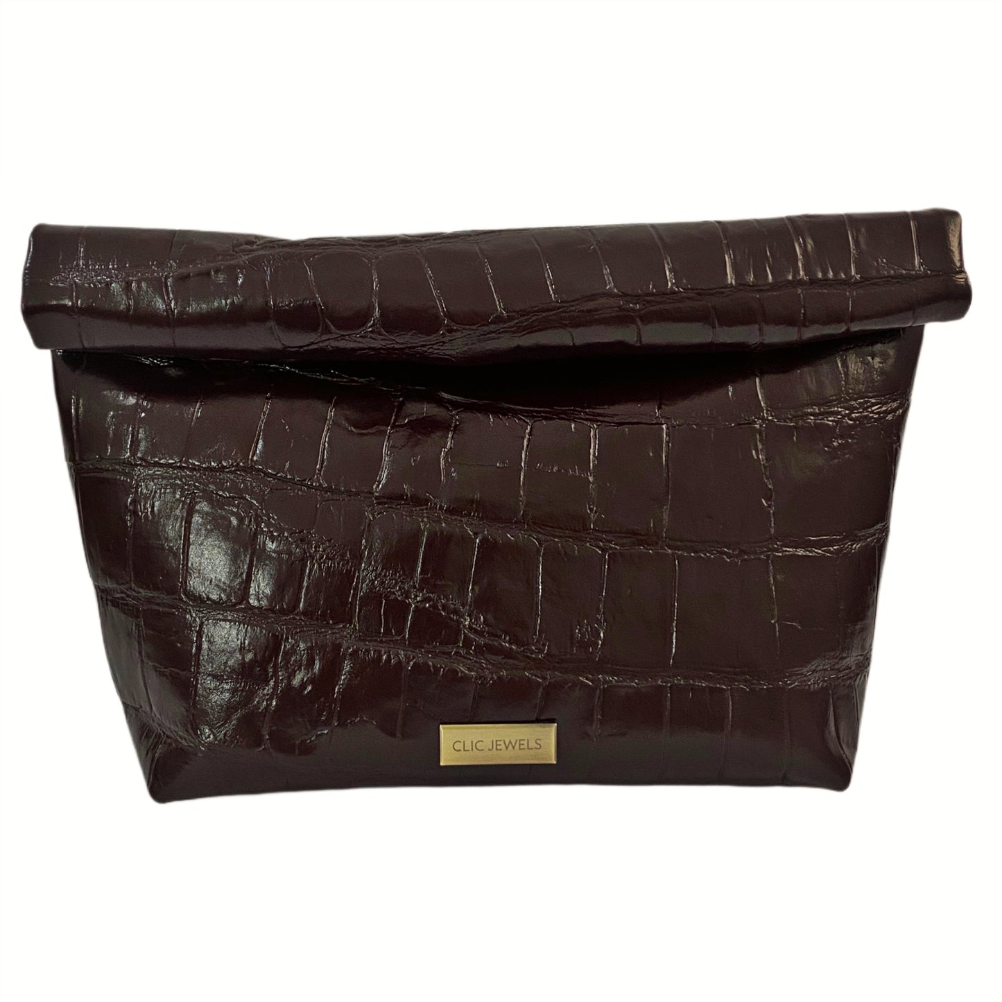 ALEX LUNCHBAG (bordeaux croco genuine leather)