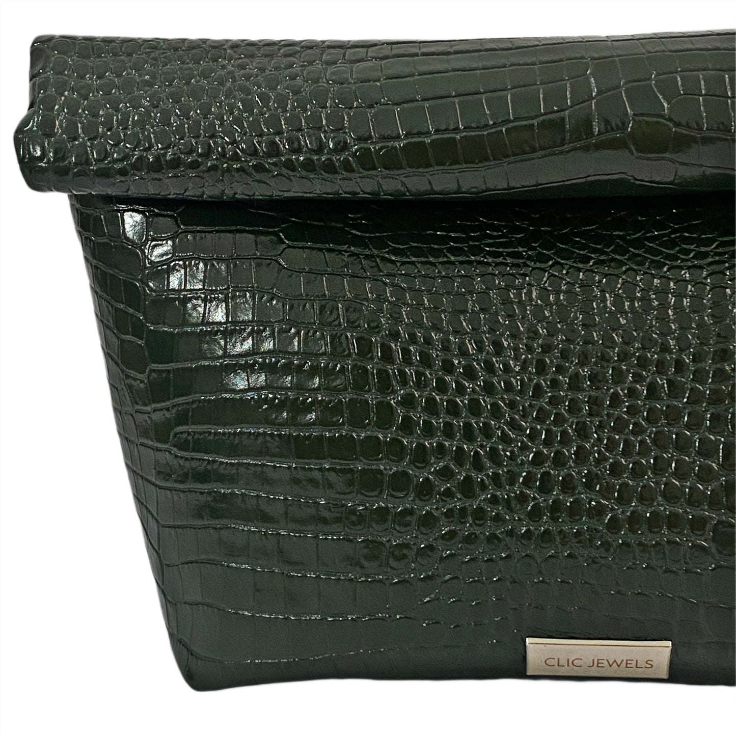ALEX LUNCHBAG (dark green croco genuine leather)