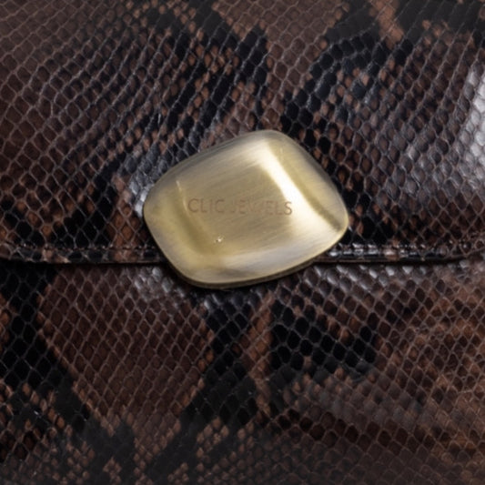 CIARA LARGE (brown snakeskin effect genuine leather)