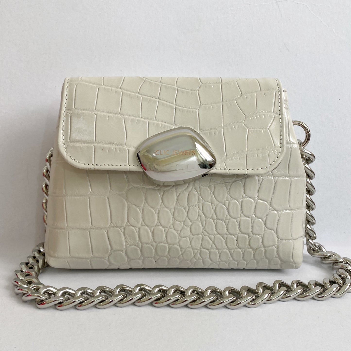 MAYA MINI (dirty white croco genuine leather)