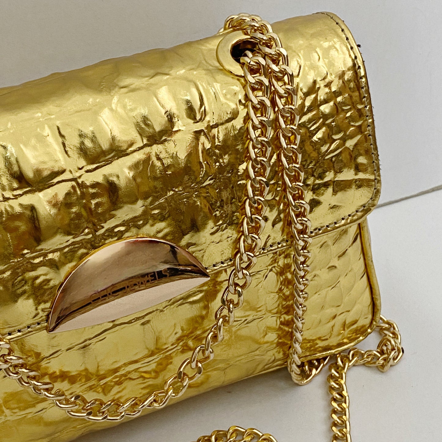 NEIRA MINI (gold croco genuine leather)