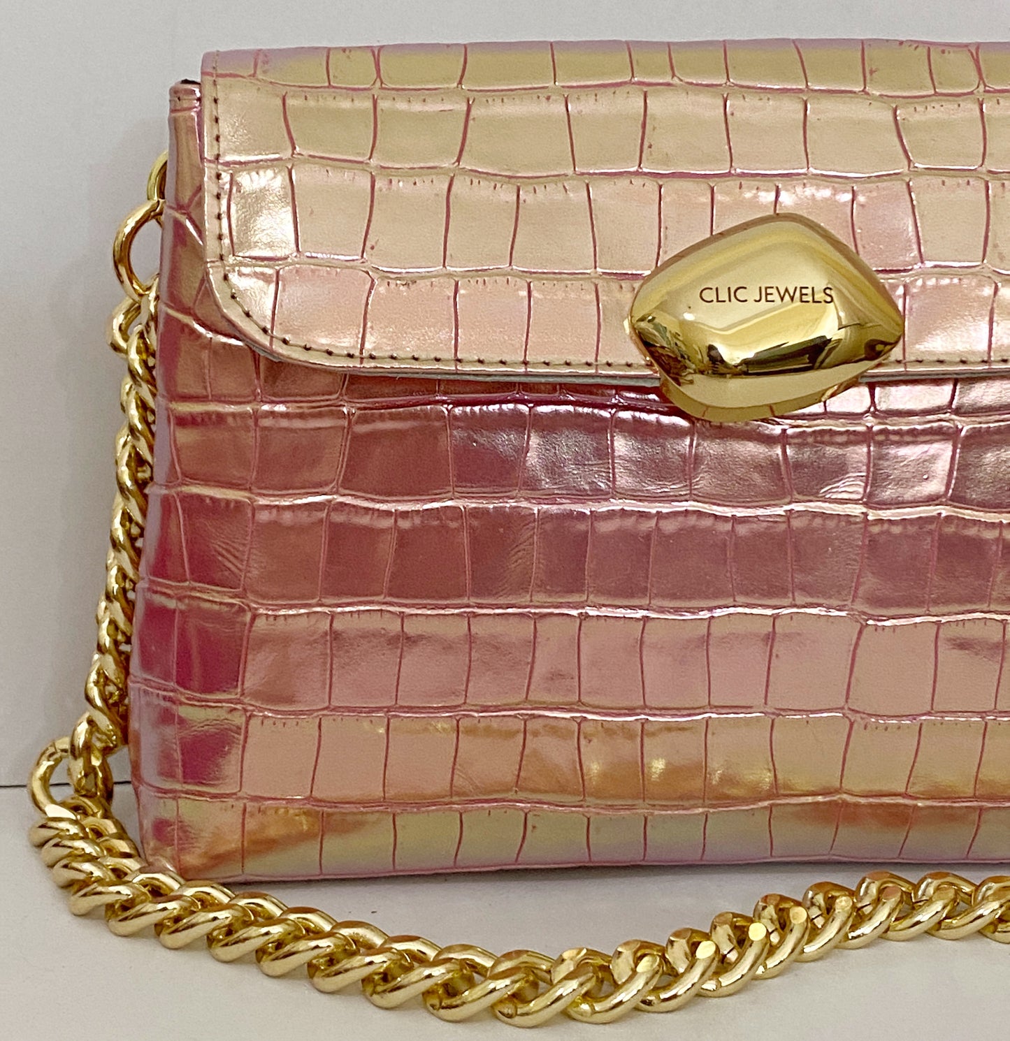 DONNA MEDIUM (pink metallic genuine leather)