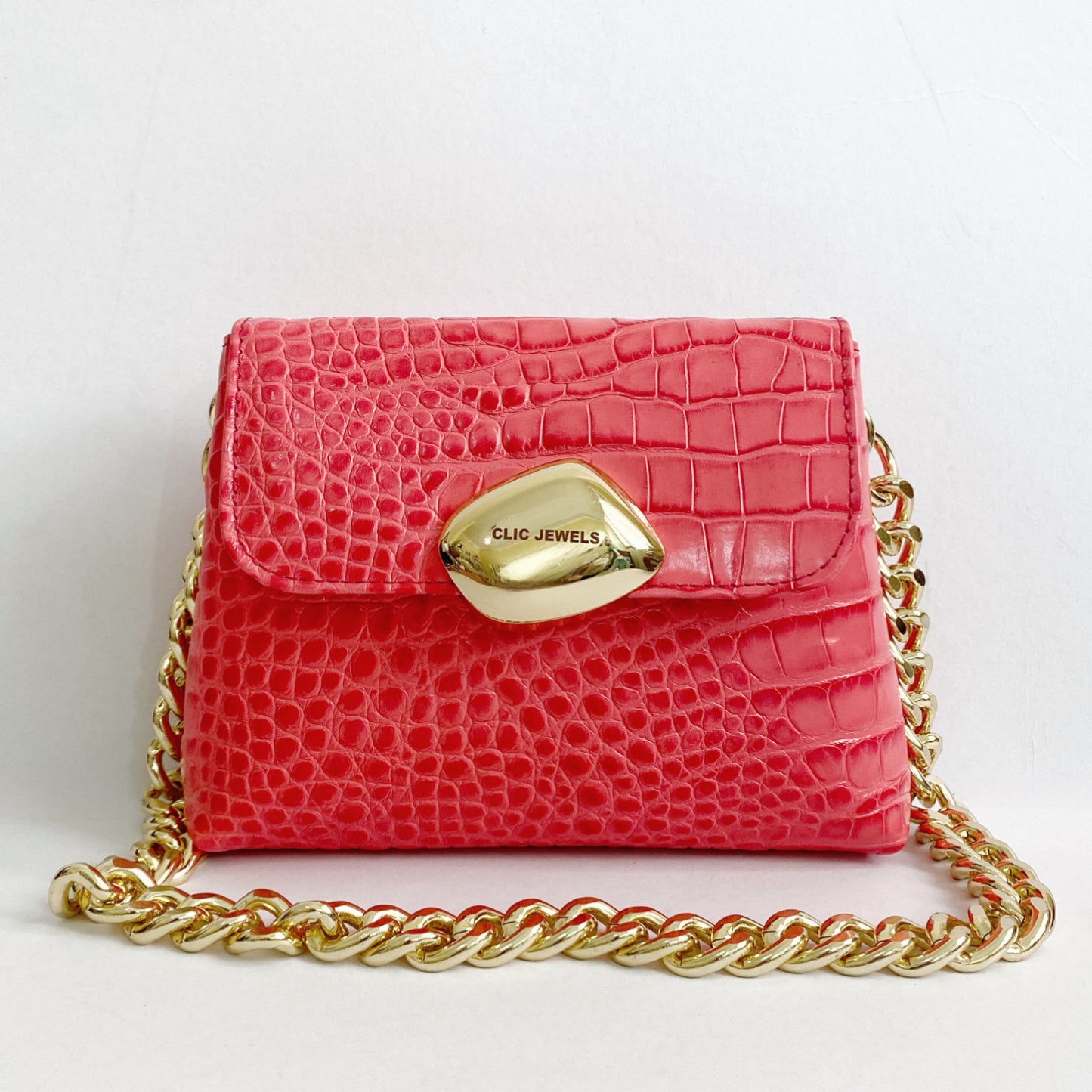 MAYA MINIBAG (watermelon croco genuine leather)